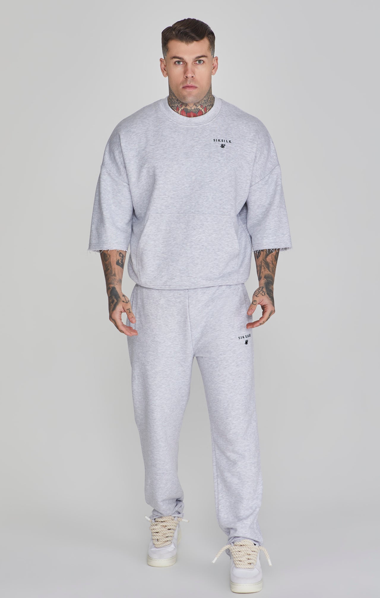 Grey Marl Relaxed Fit Joggers (1)