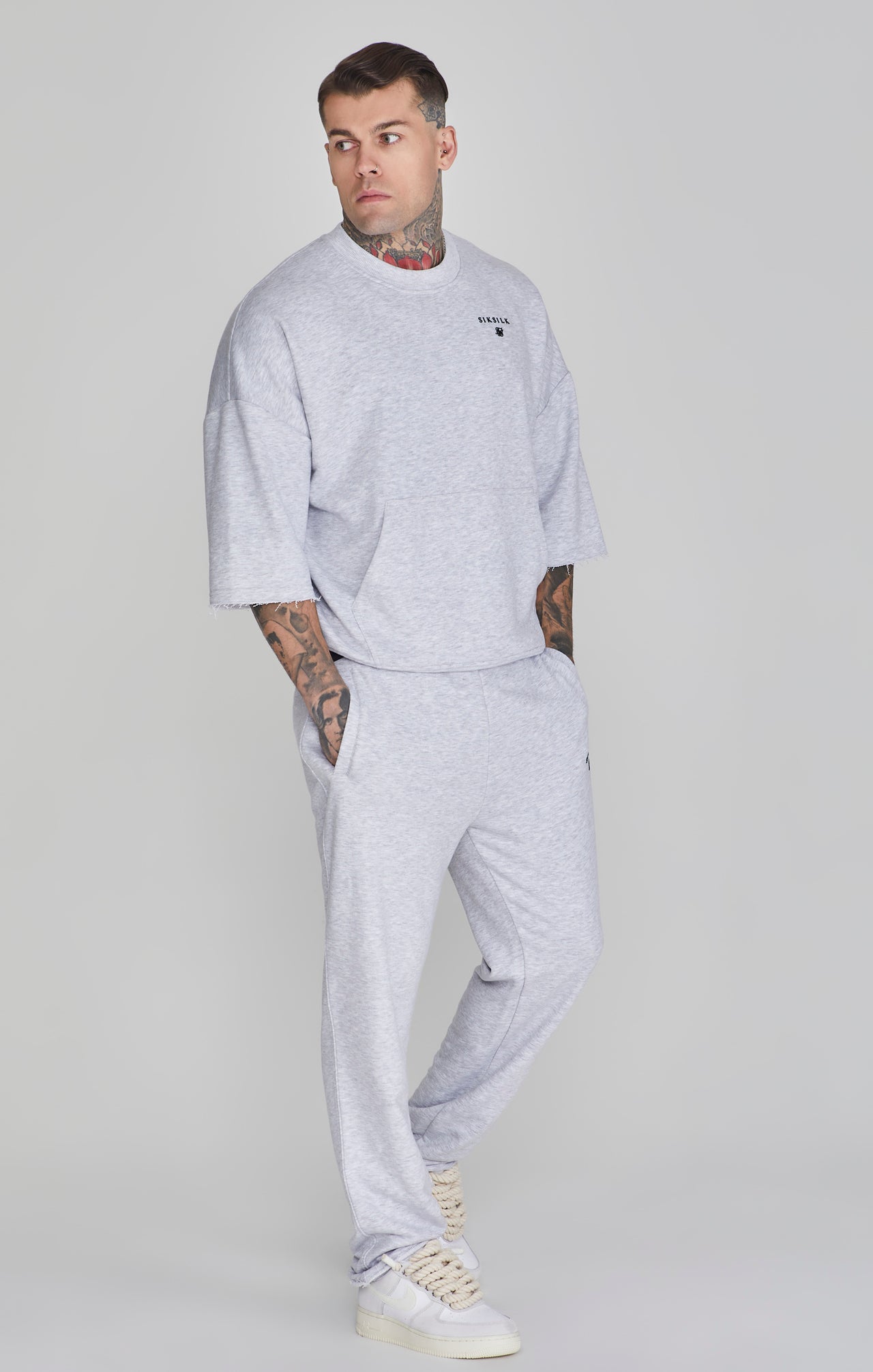 Grey Marl Relaxed Fit Joggers (3)