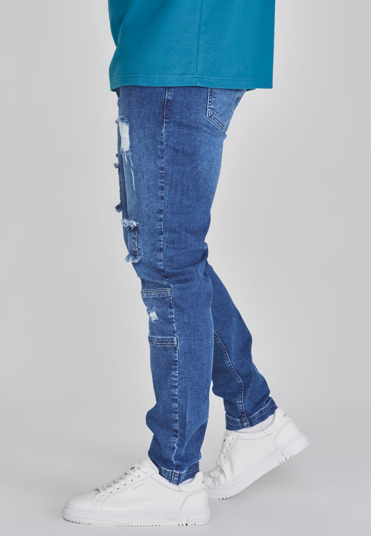 Blue Drop Crotch Jeans (2)