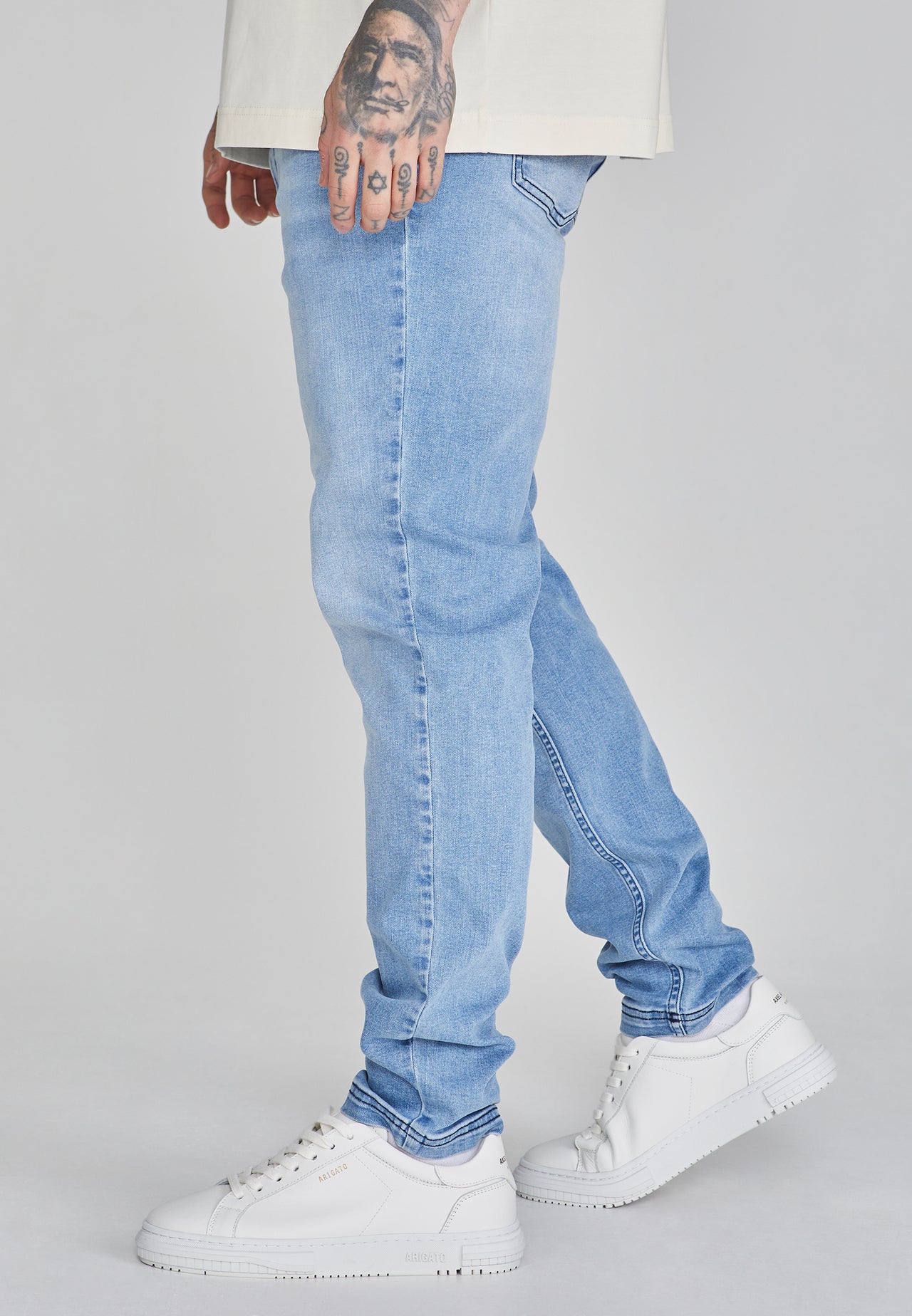 Light Blue Drop Crotch Jeans (1)