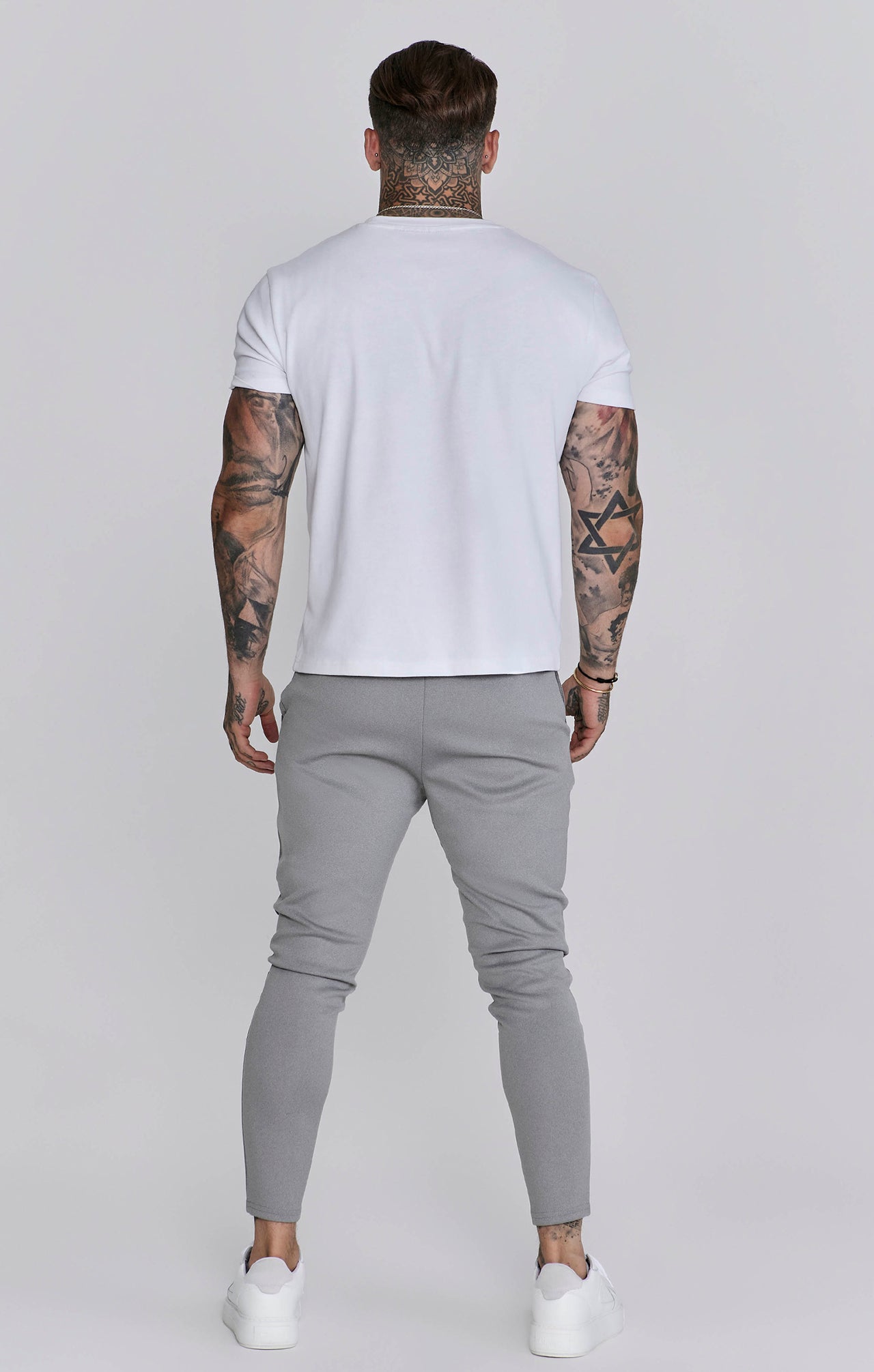 Grey Marl Muscle Fit Joggers (4)