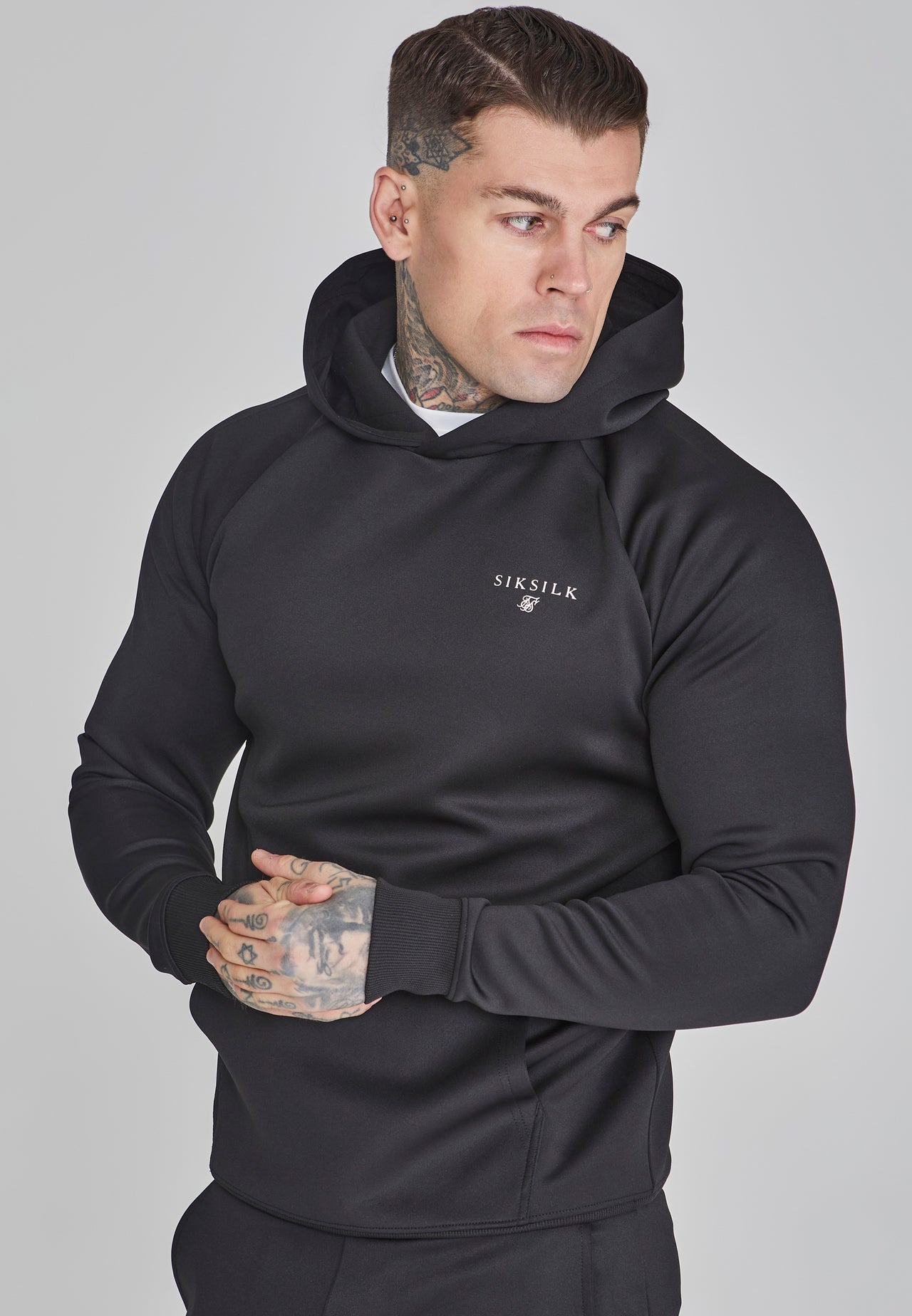 Black Muscle Fit Hoodie