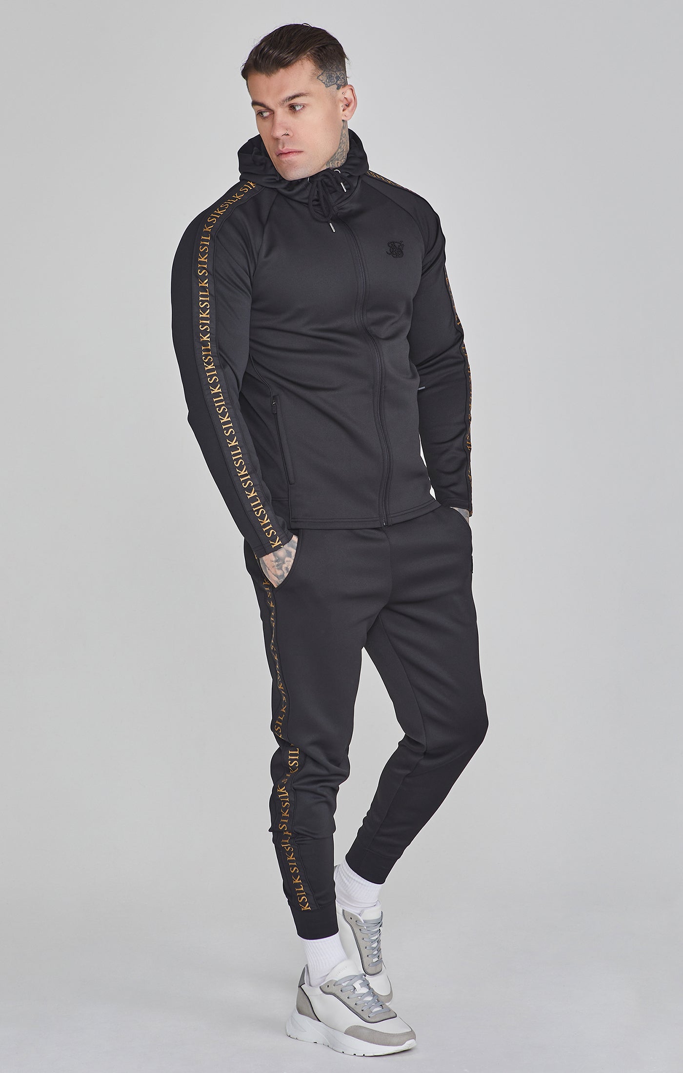 Popular siksilk men tracksuit pants and hoodie set