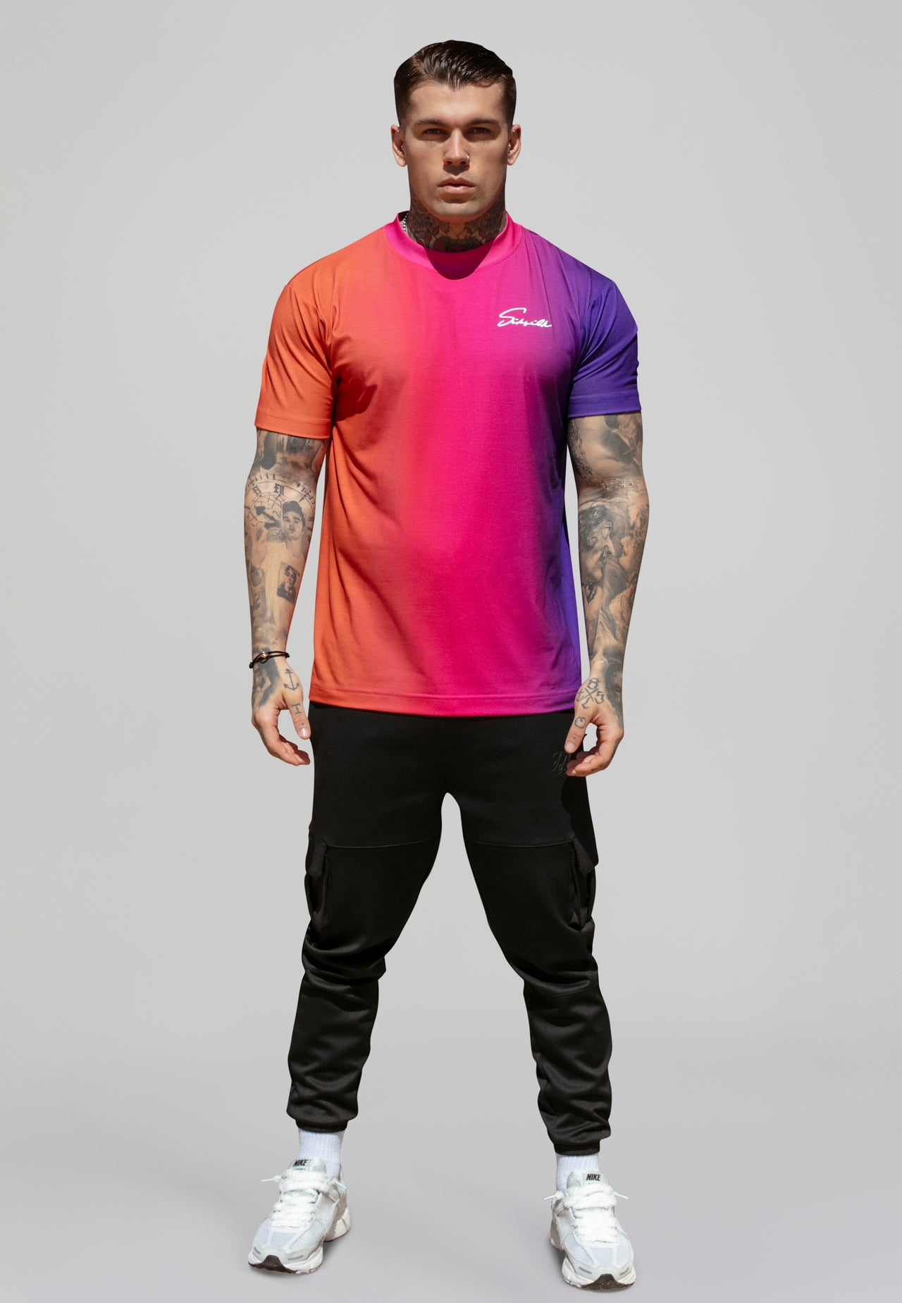 Pink Purple Script Fade T-Shirt (1)