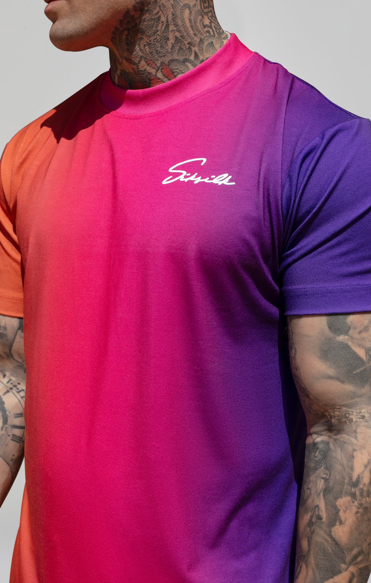 Pink Purple Script Fade T-Shirt (2)