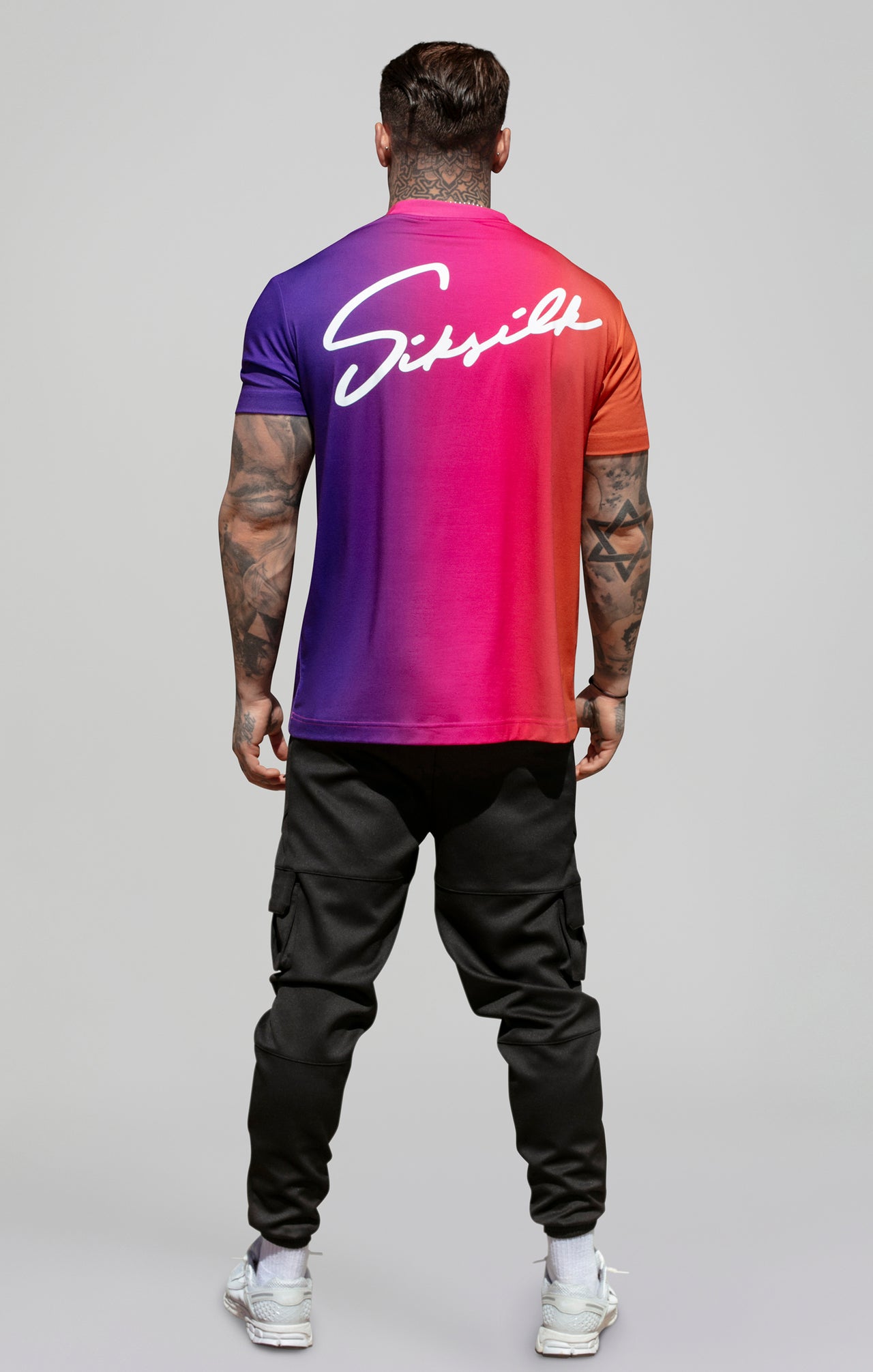 Pink Purple Script Fade T-Shirt (4)