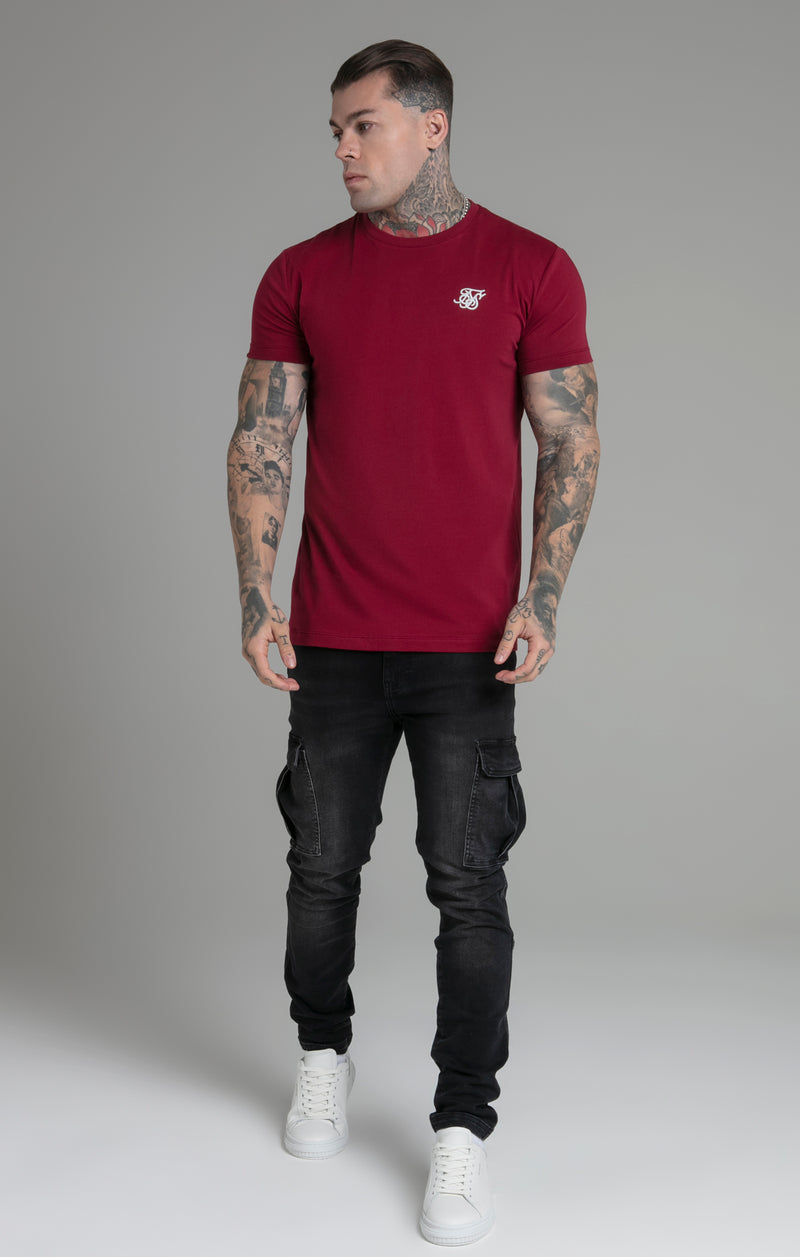 Burgundy Muscle Fit T-Shirt (1)