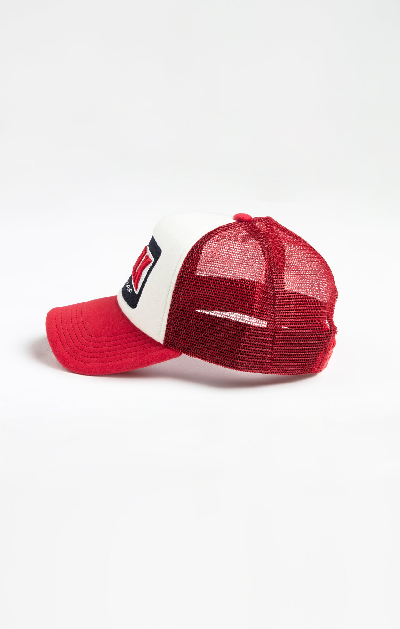 White Red Foam Front Mesh Trucker (1)