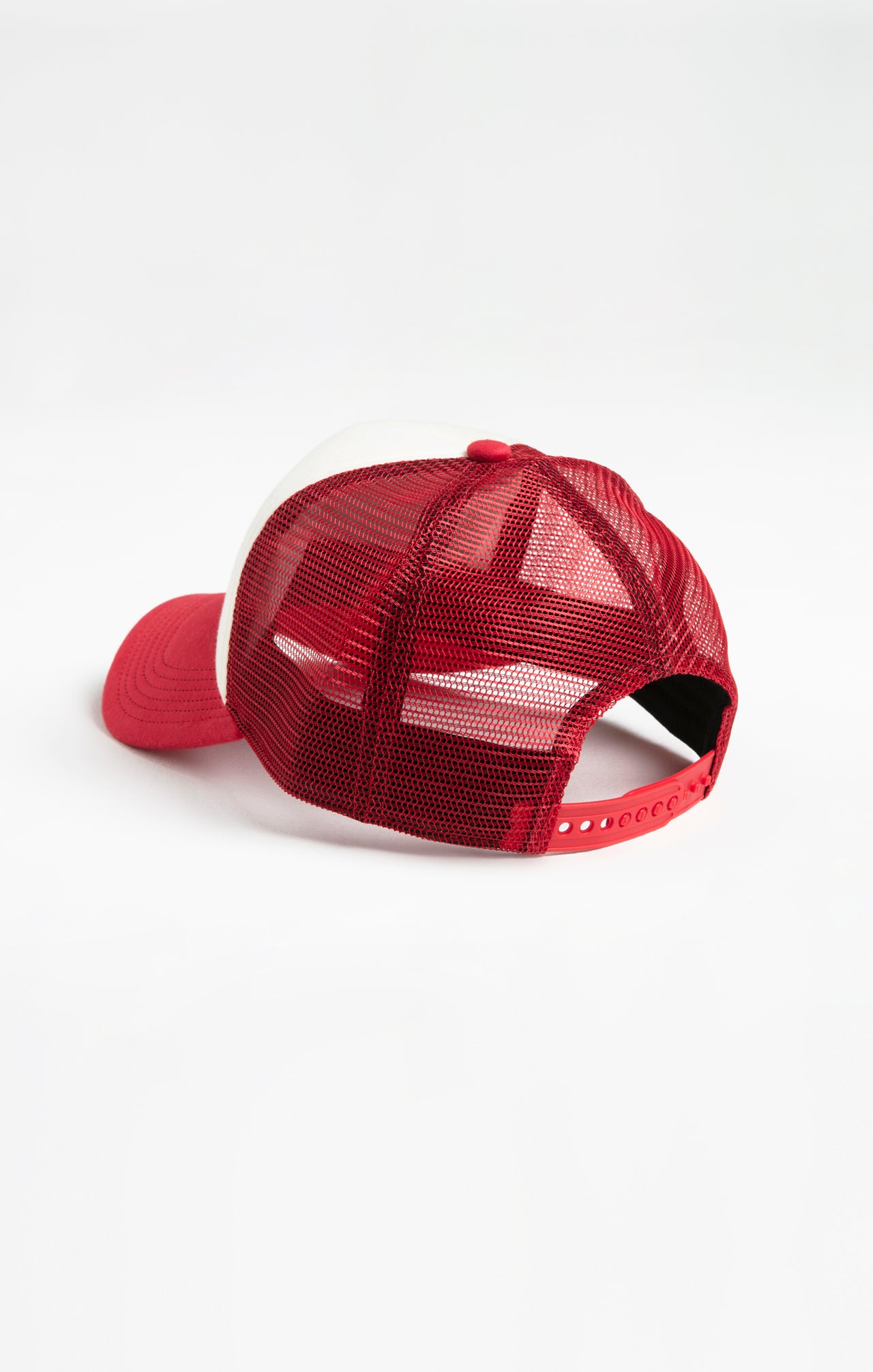 White Red Foam Front Mesh Trucker (2)