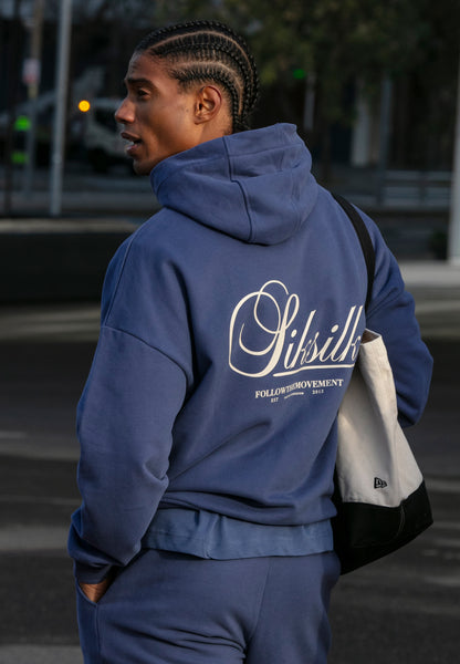 SikSilk Men's Navy Graphic Hoodie | SikSilk US