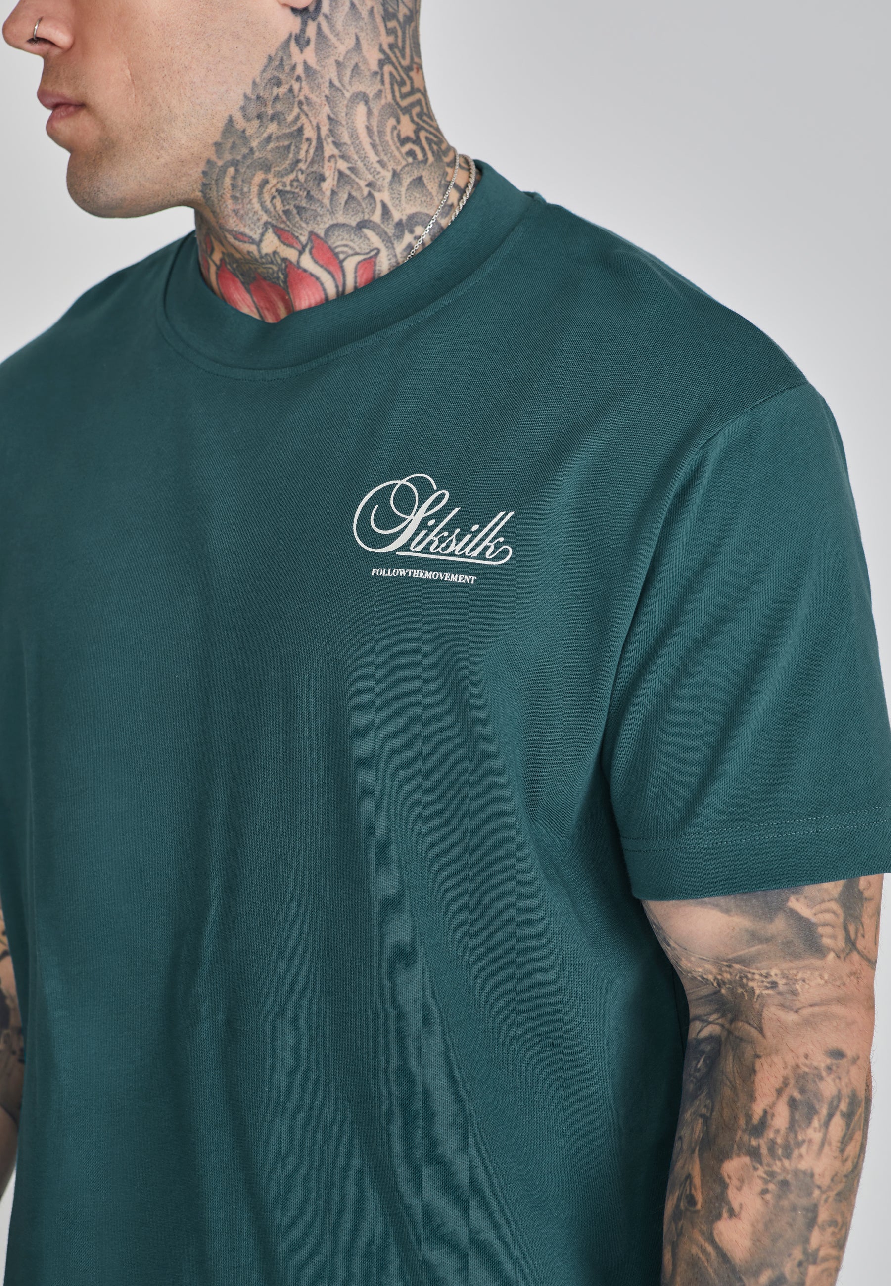 Siksilk Graphic T-shirt Verde Chile Verde SIKSILK GAPHIC T-Shit