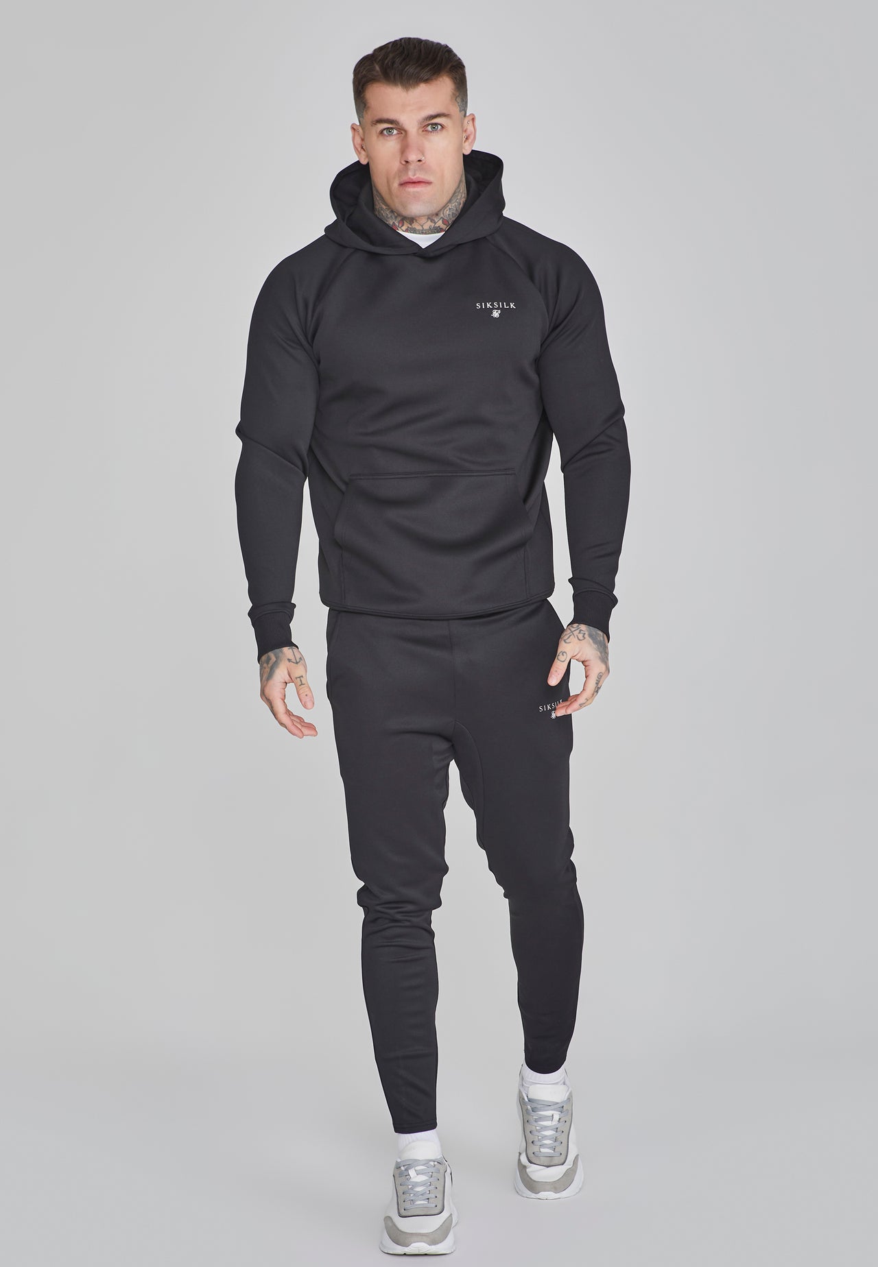 Black Essentials Poly Hoodie (1)