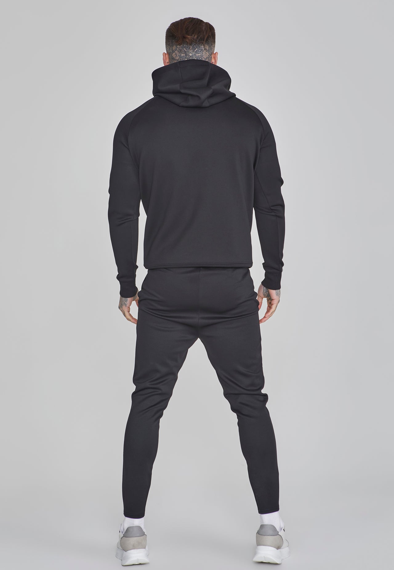 Black Essentials Poly Hoodie (4)