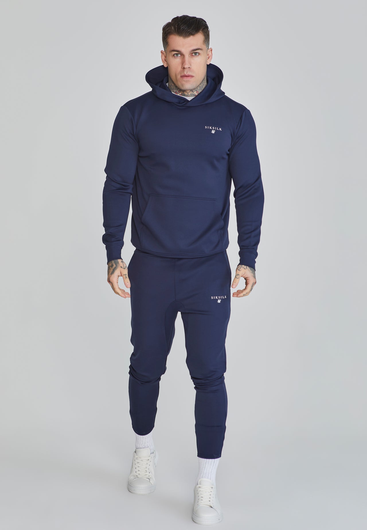 Navy Essentials Poly Hoodie (1)