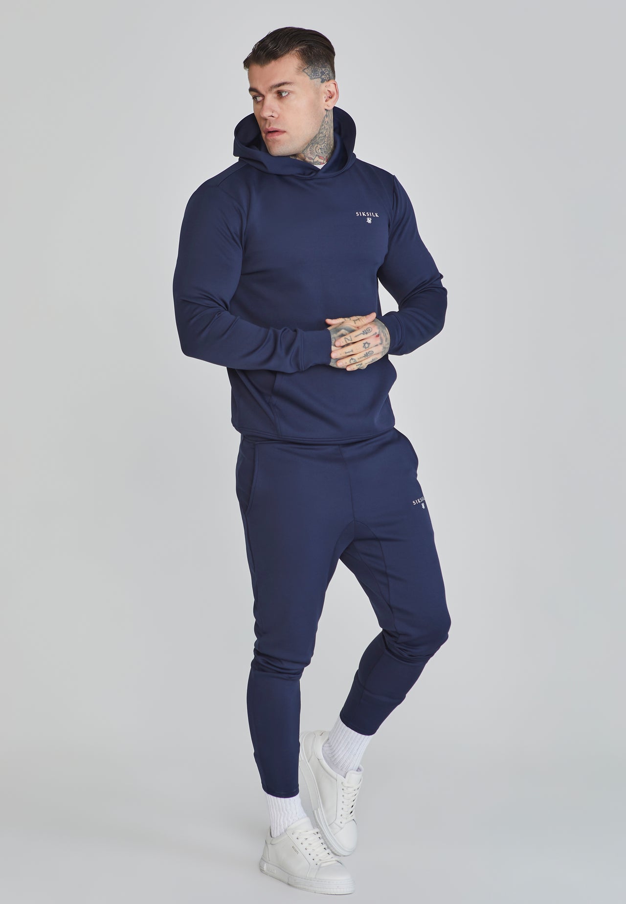 Navy Essentials Poly Hoodie (3)