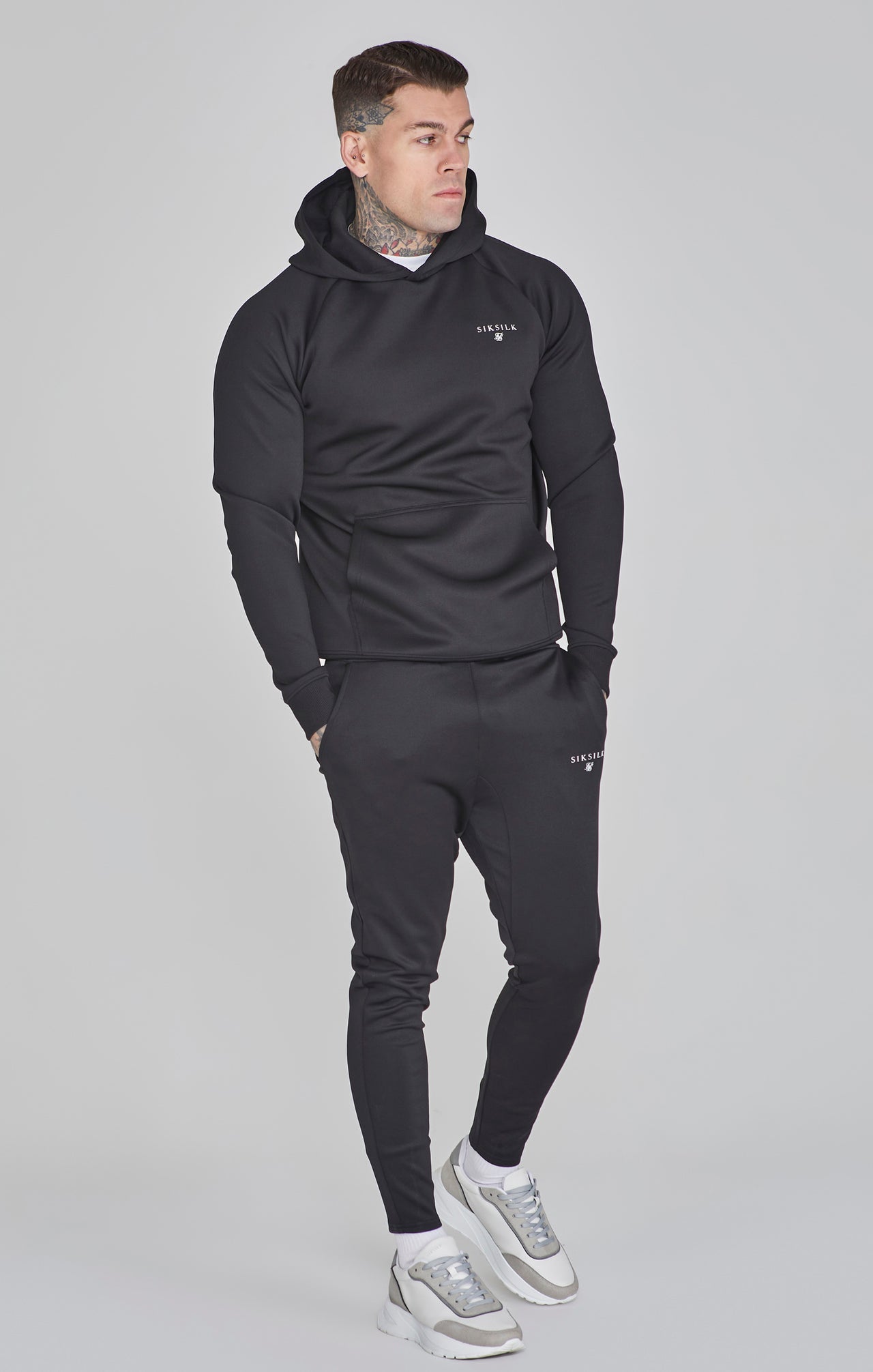 Black Essentials Poly Joggers (1)