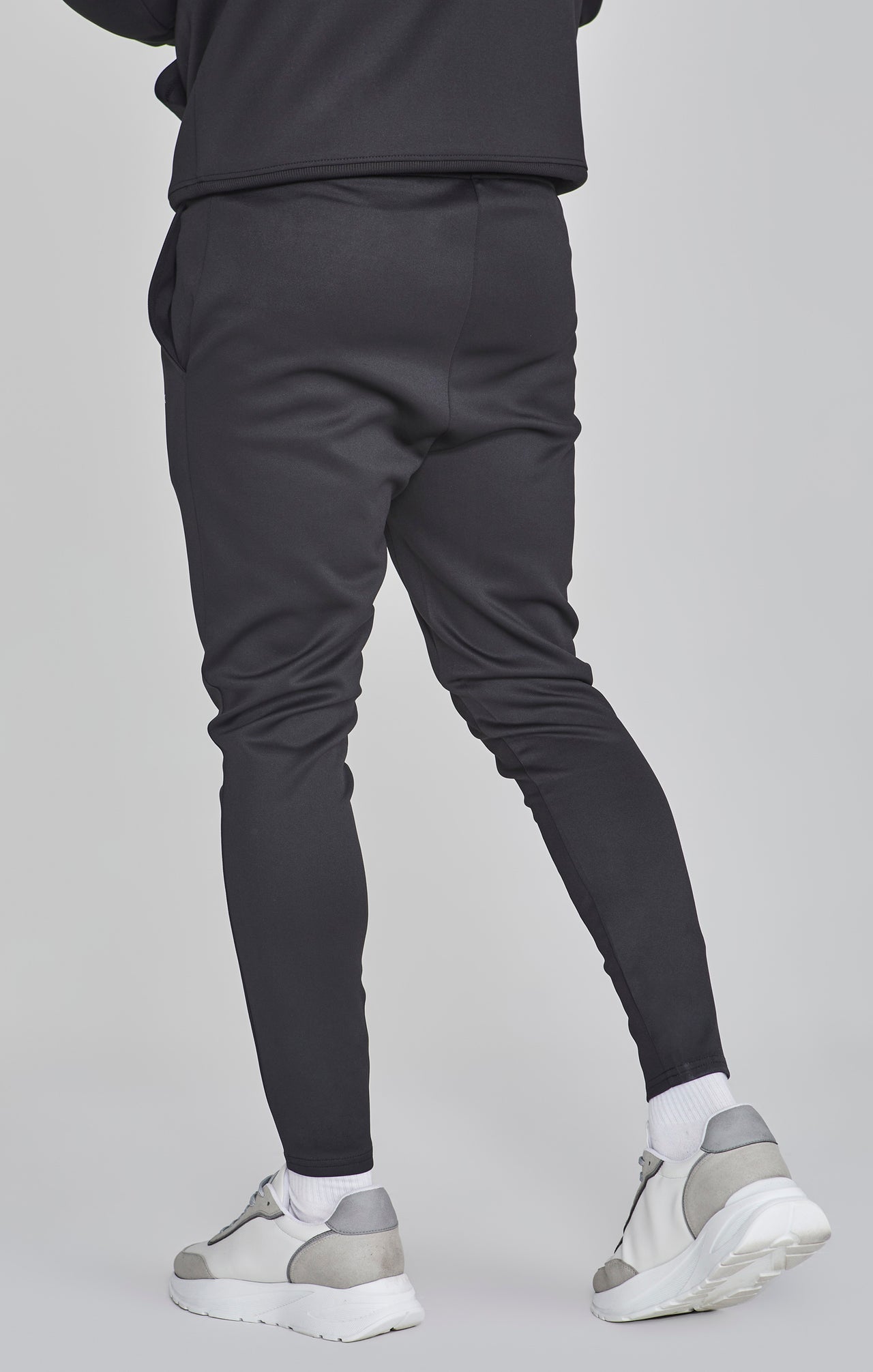 Black Essentials Poly Joggers (3)