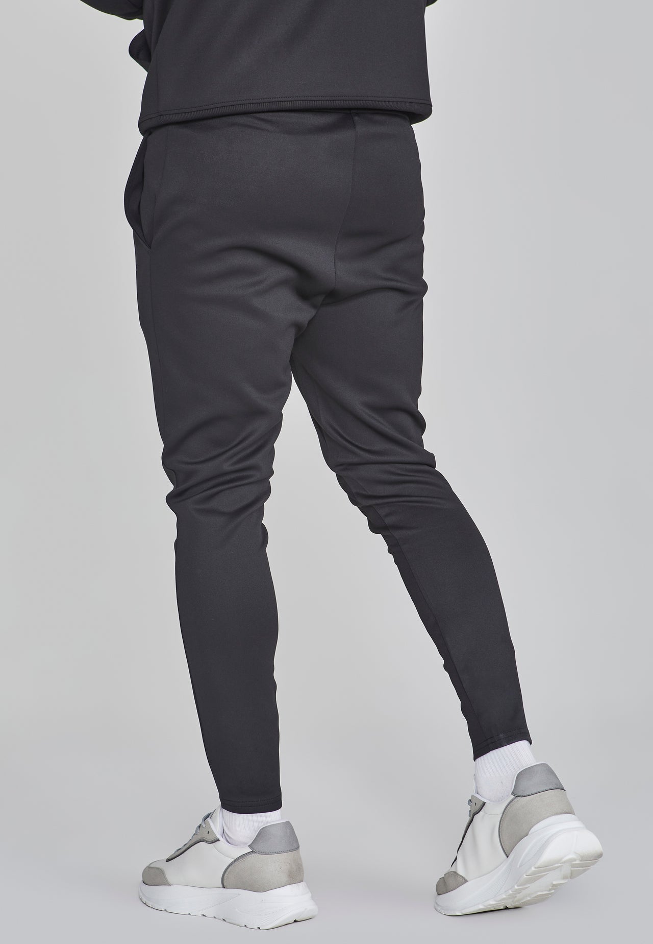 Black Essentials Poly Joggers (3)