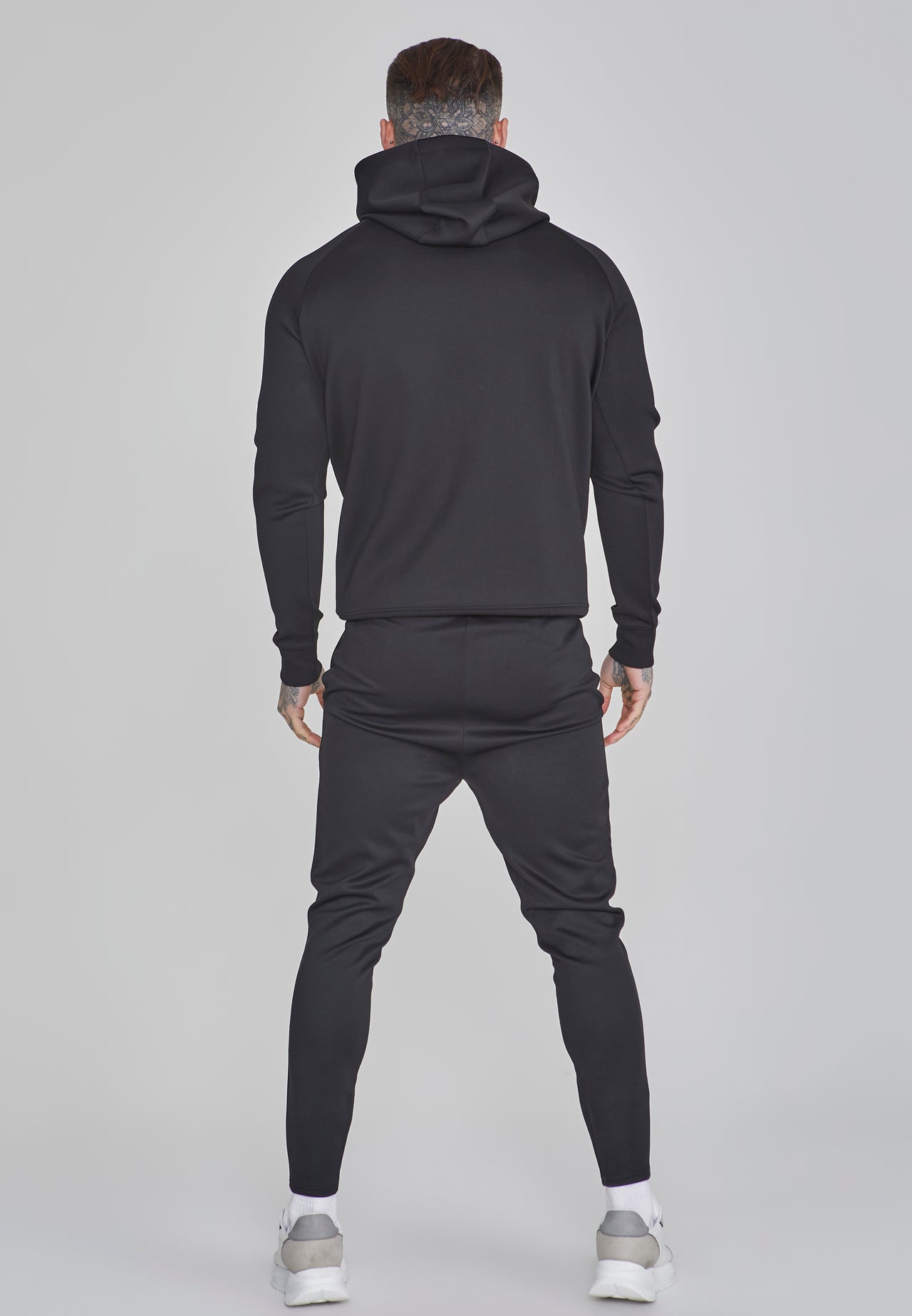 Black Essentials Poly Joggers (4)