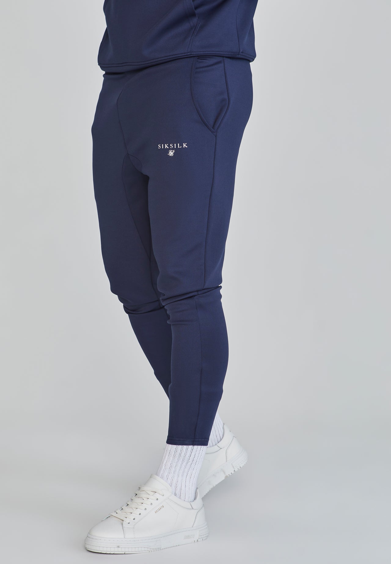 Navy Essentials Poly Joggers