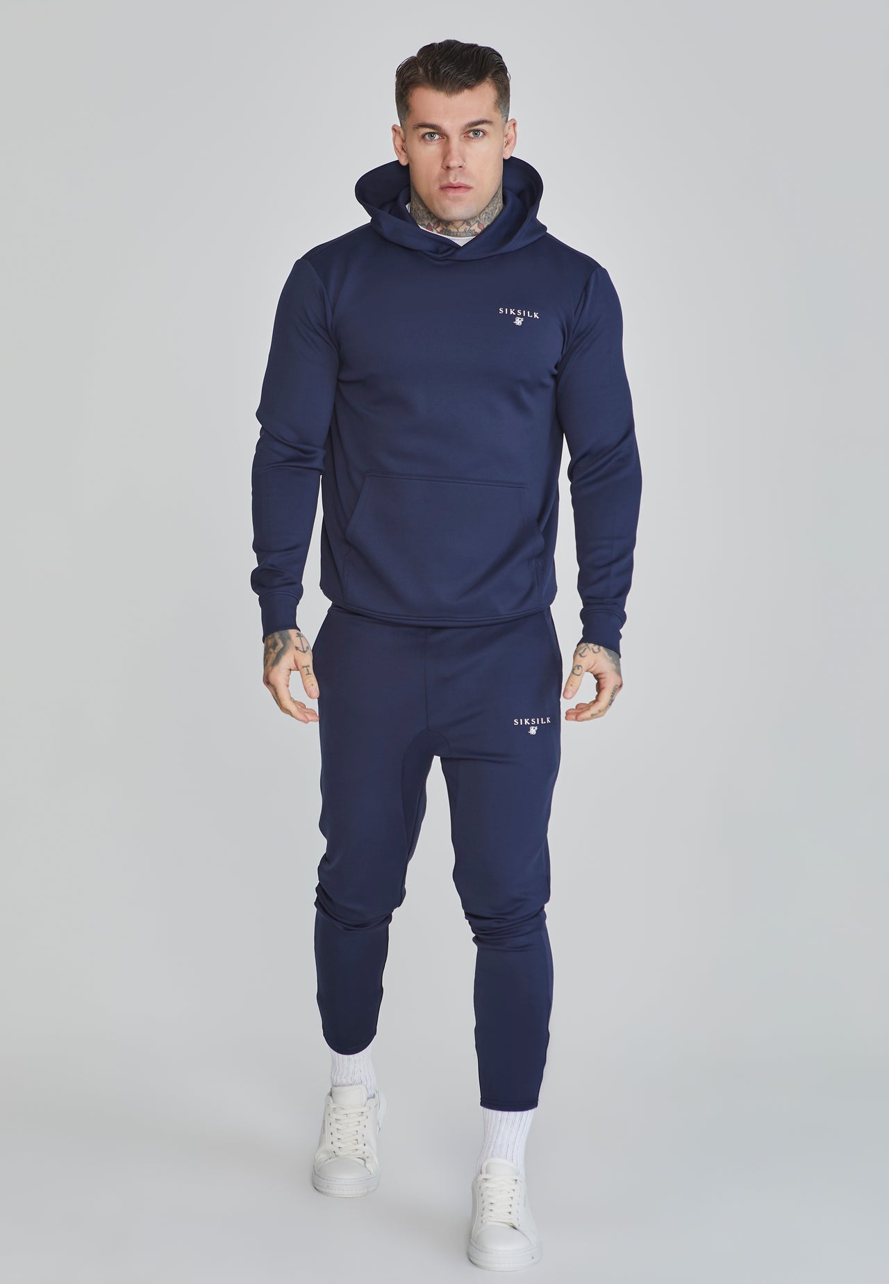 Navy Essentials Poly Joggers (1)