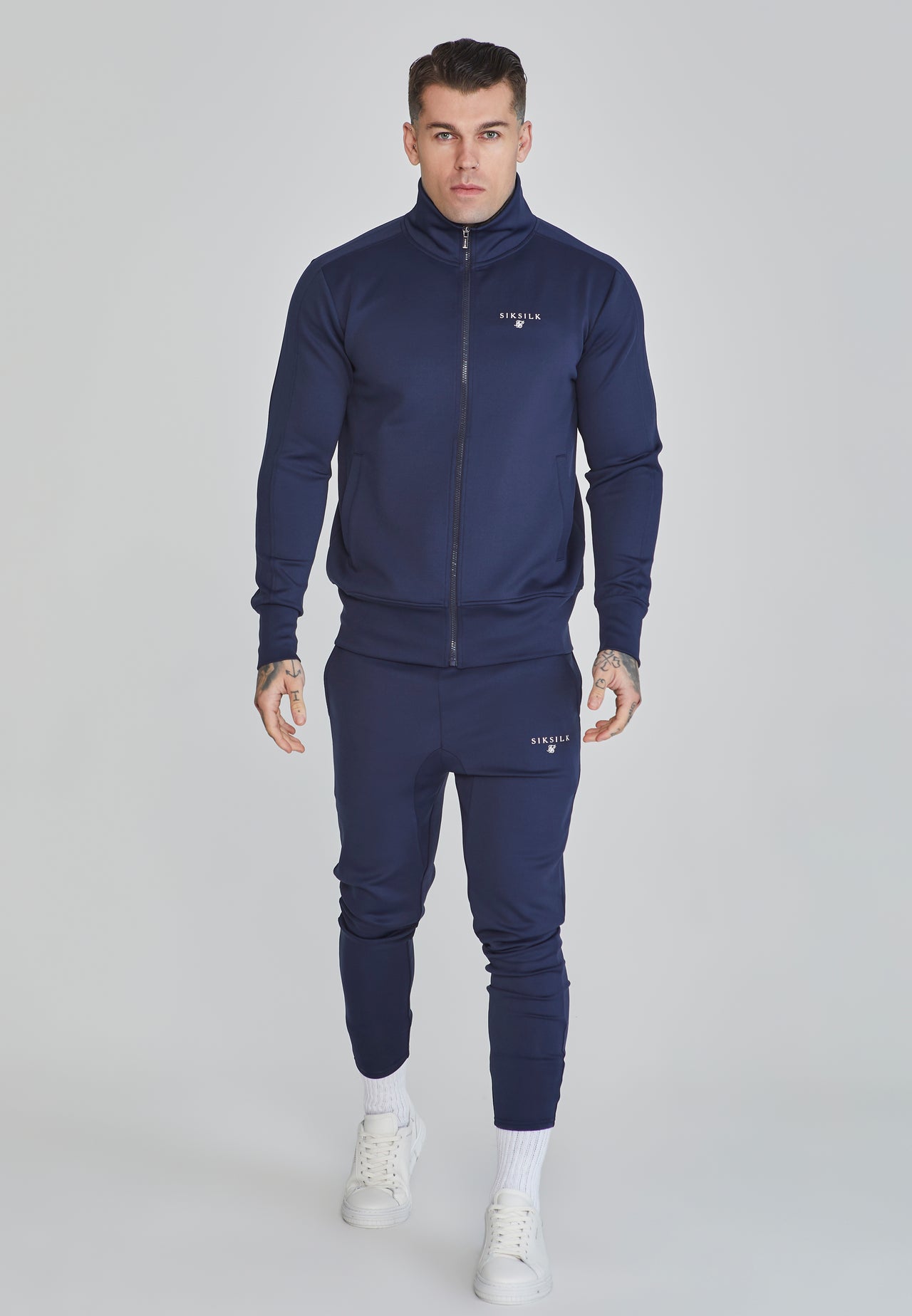 Navy Essentials Poly Track Top (1)