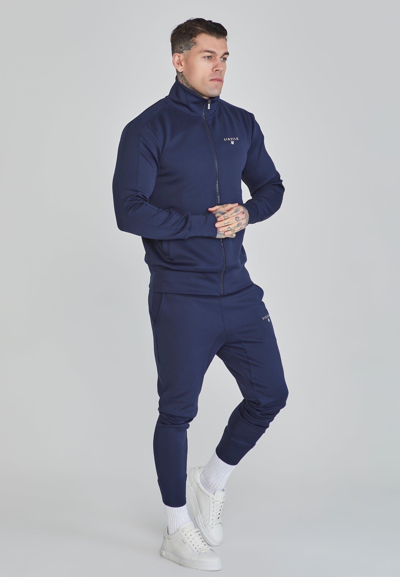 Navy Essentials Poly Track Top (3)