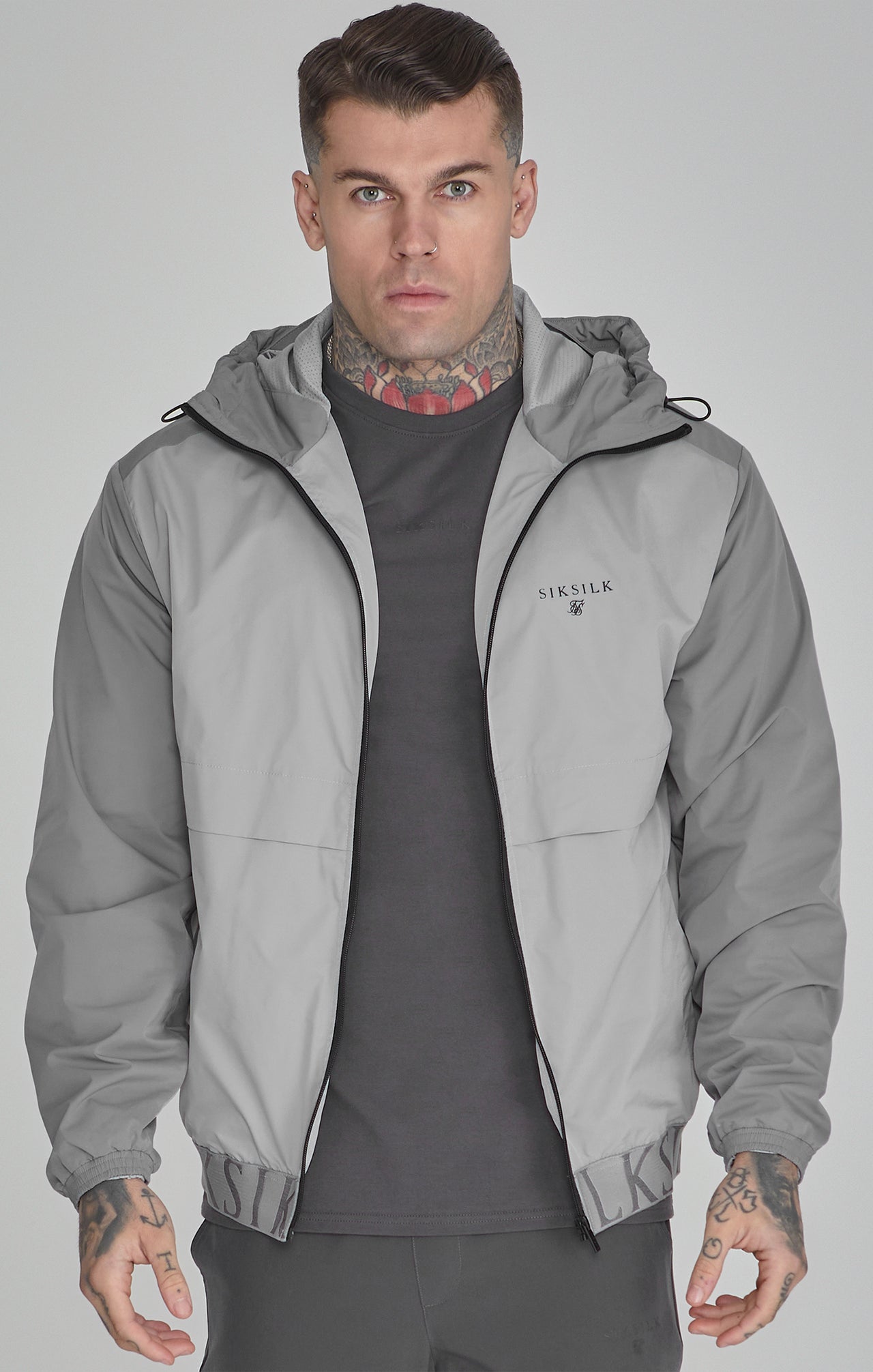 Grey Windbreaker