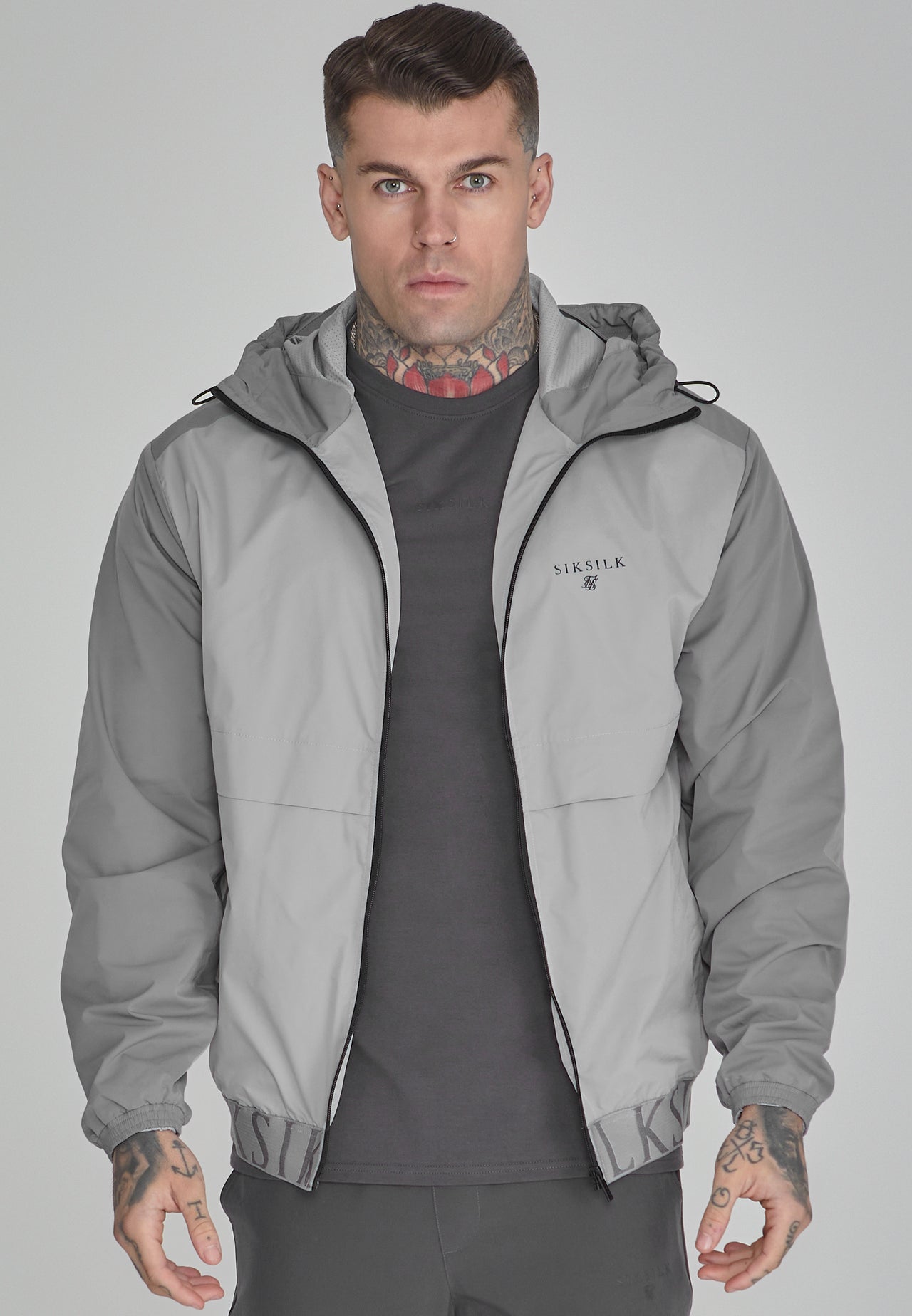 Grey Windbreaker