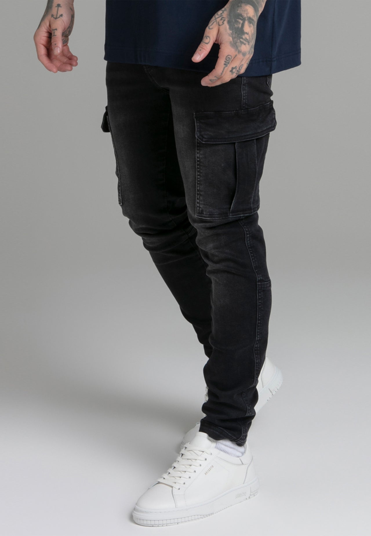 Black Cargo Jeans