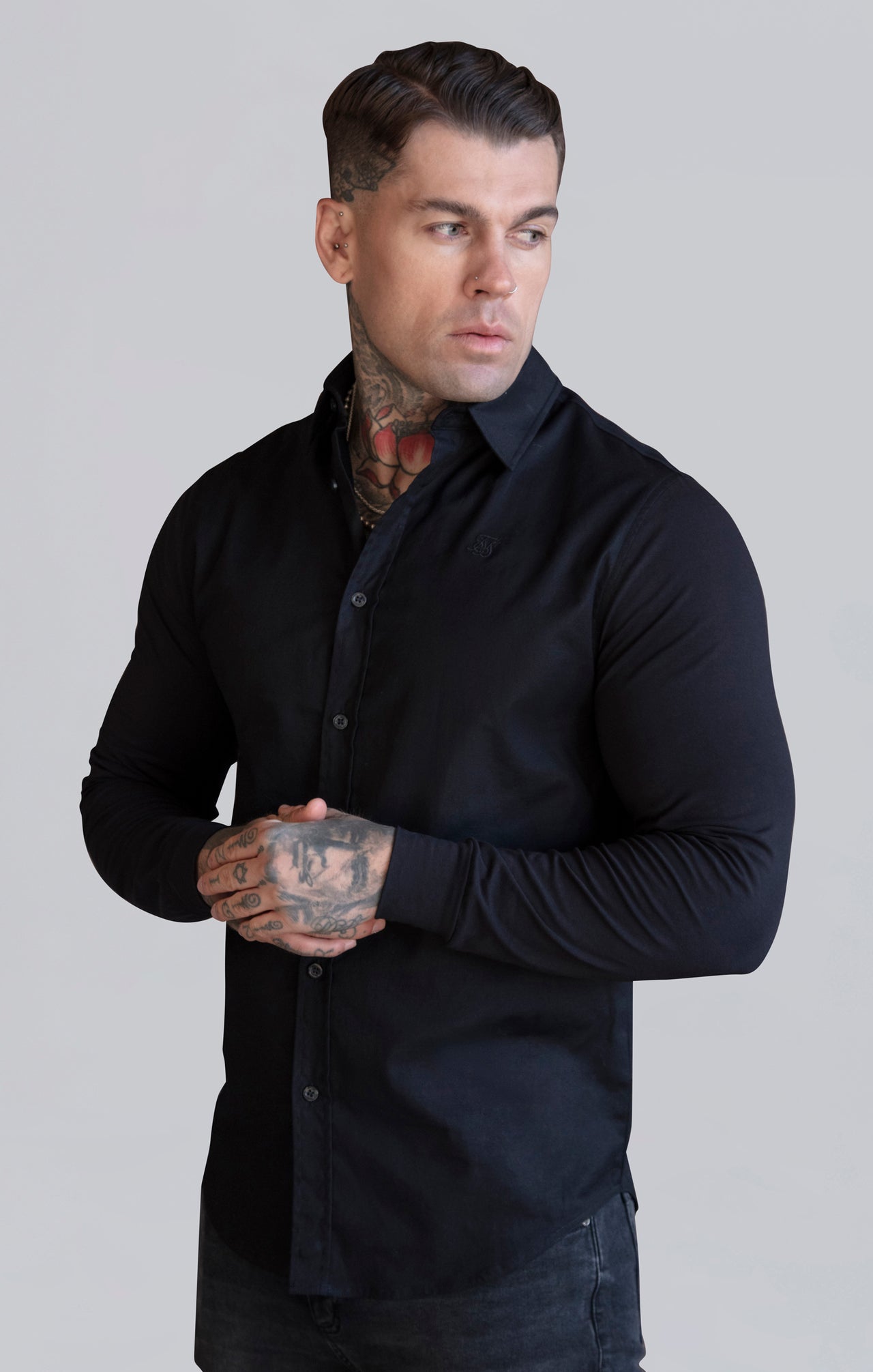 Black Essentials Long Sleeve Shirt