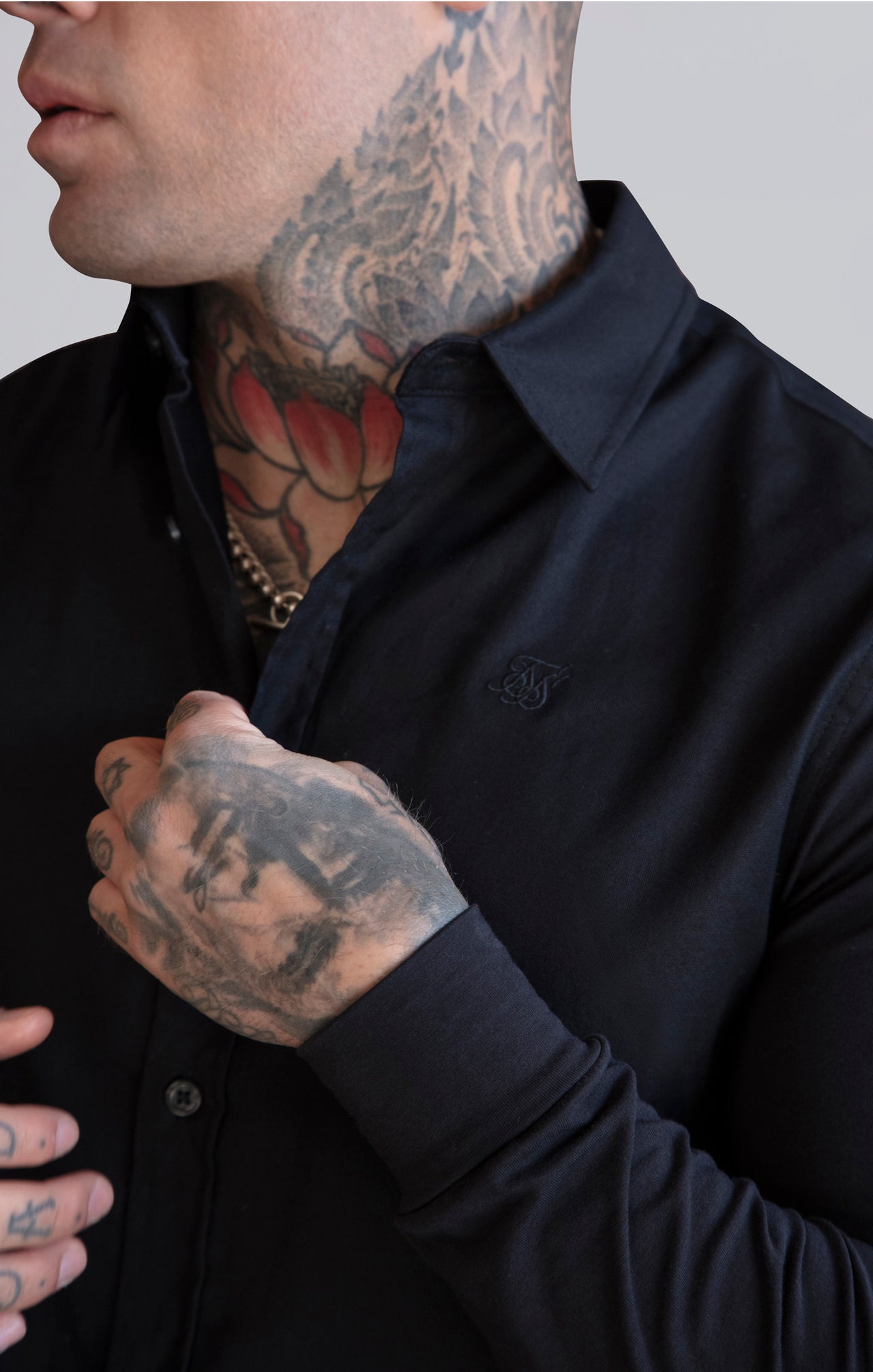 Black Essentials Long Sleeve Shirt (1)