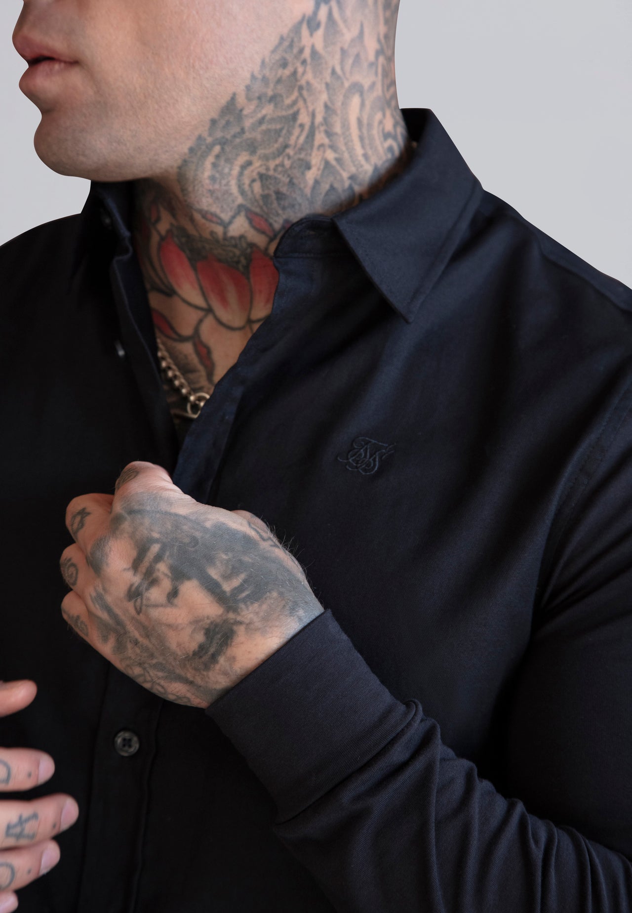 Black Essentials Long Sleeve Shirt (1)