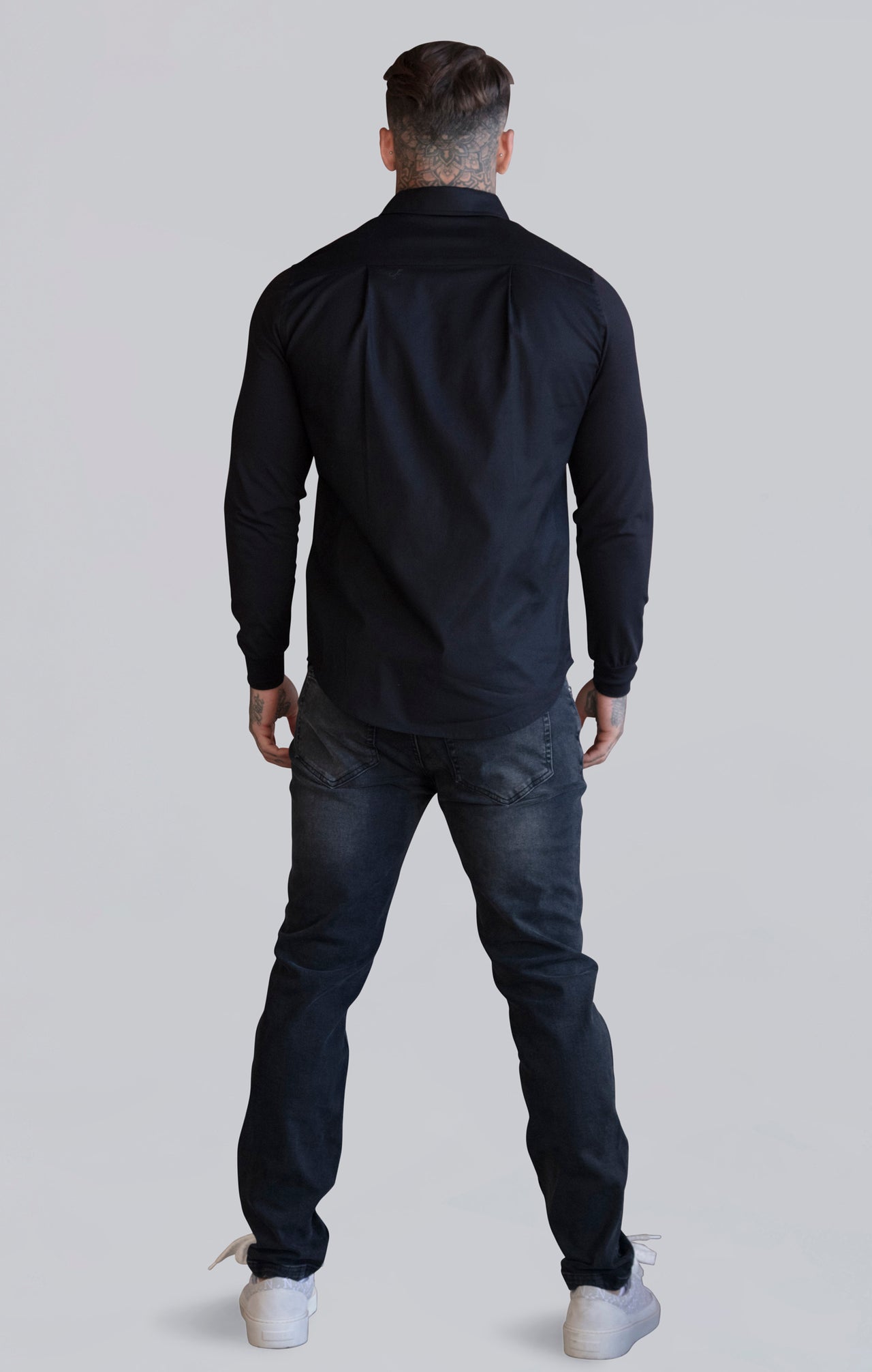 Black Essentials Long Sleeve Shirt (4)