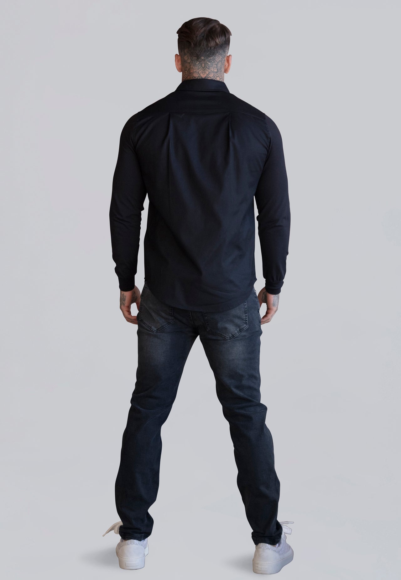 Black Essentials Long Sleeve Shirt (4)