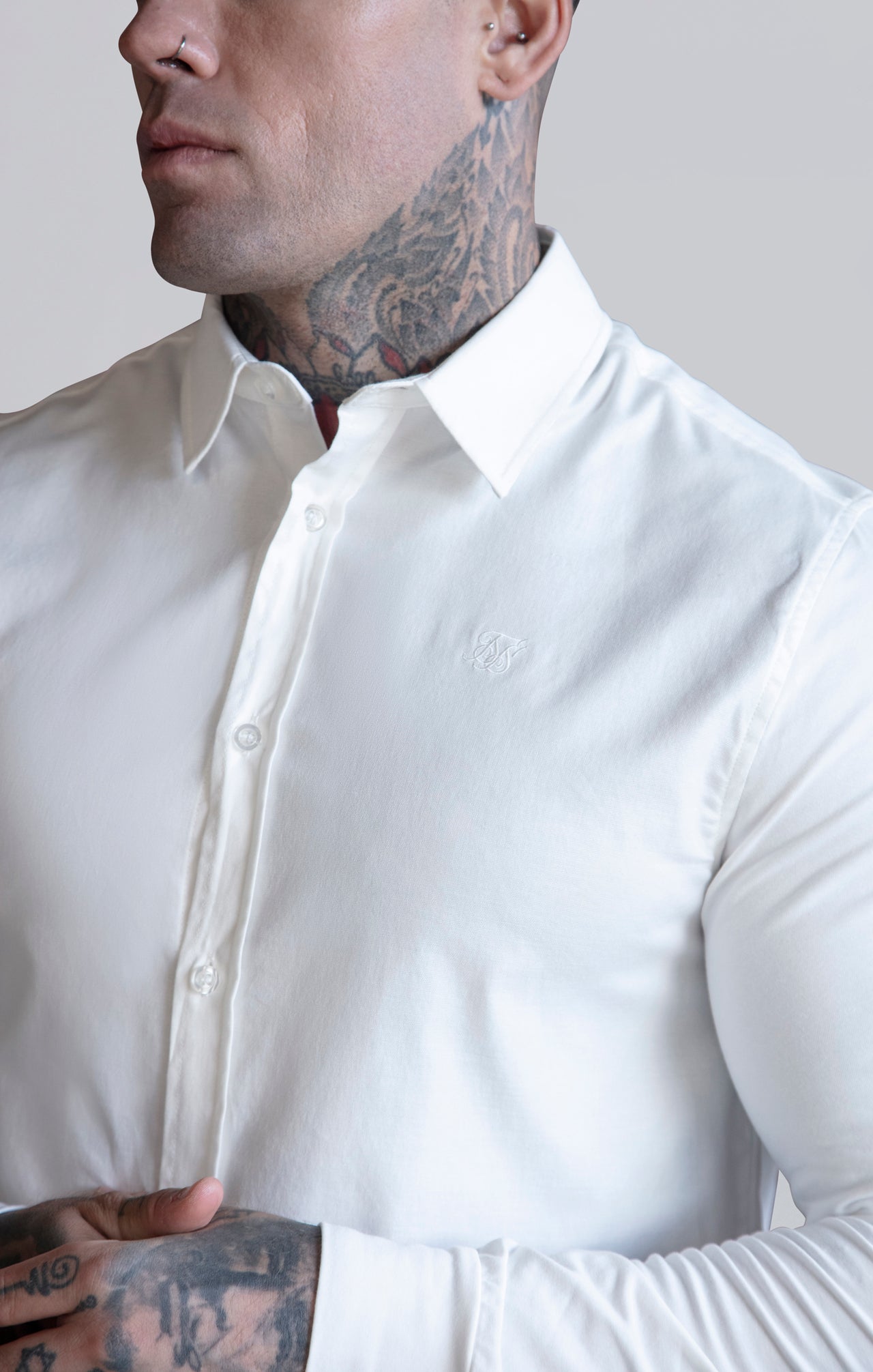 White Essentials Long Sleeve Shirt (1)