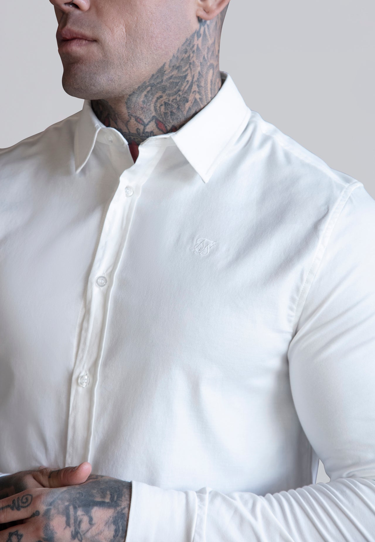 White Essentials Long Sleeve Shirt (1)