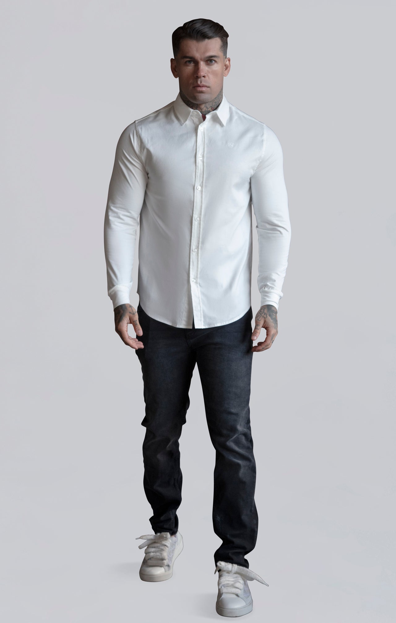 White Essentials Long Sleeve Shirt (2)