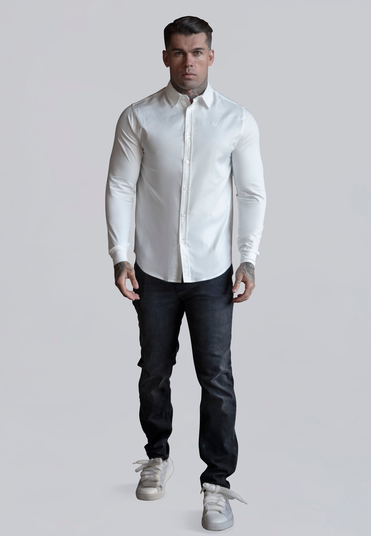 White Essentials Long Sleeve Shirt (2)