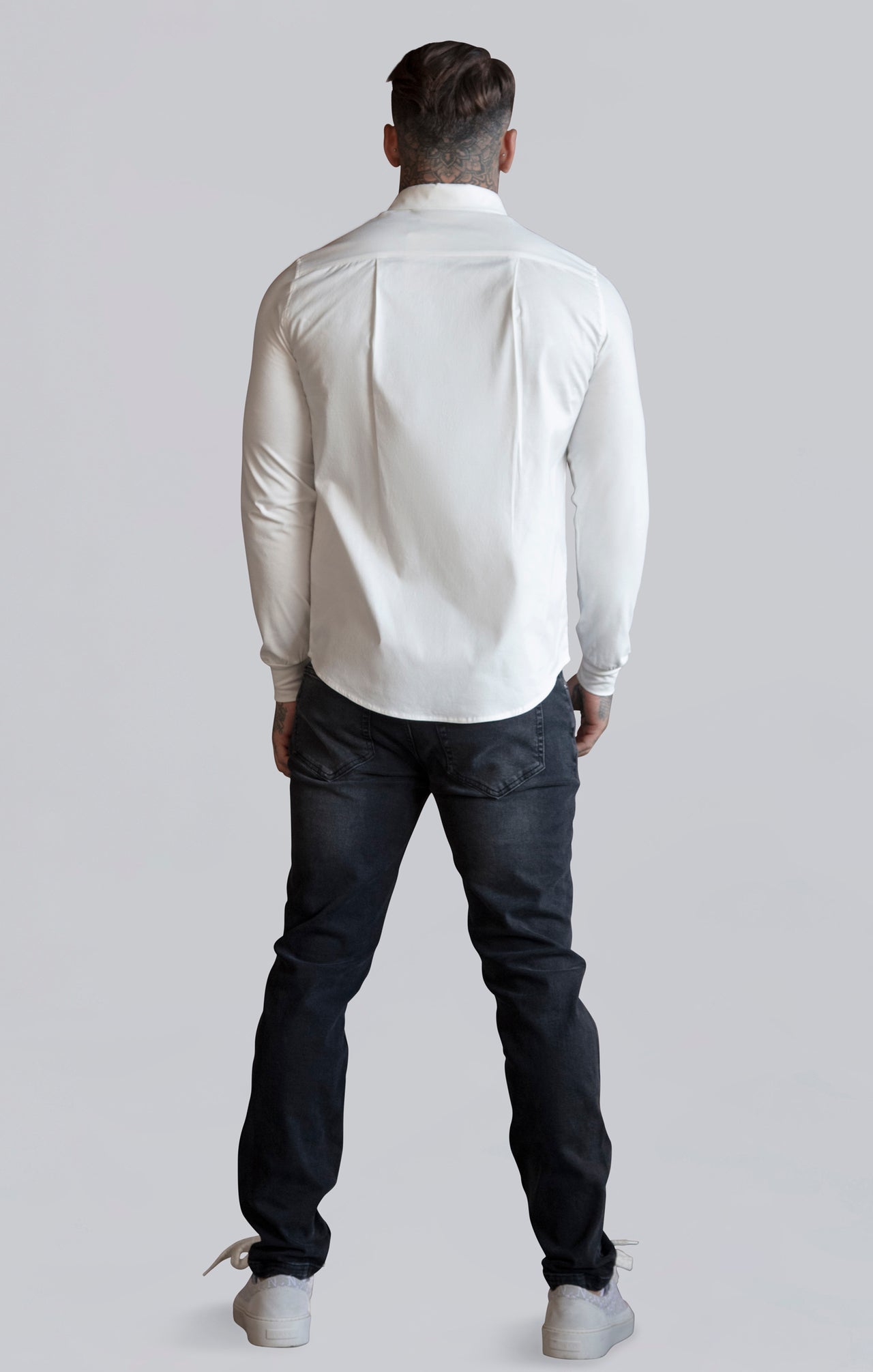 White Essentials Long Sleeve Shirt (4)