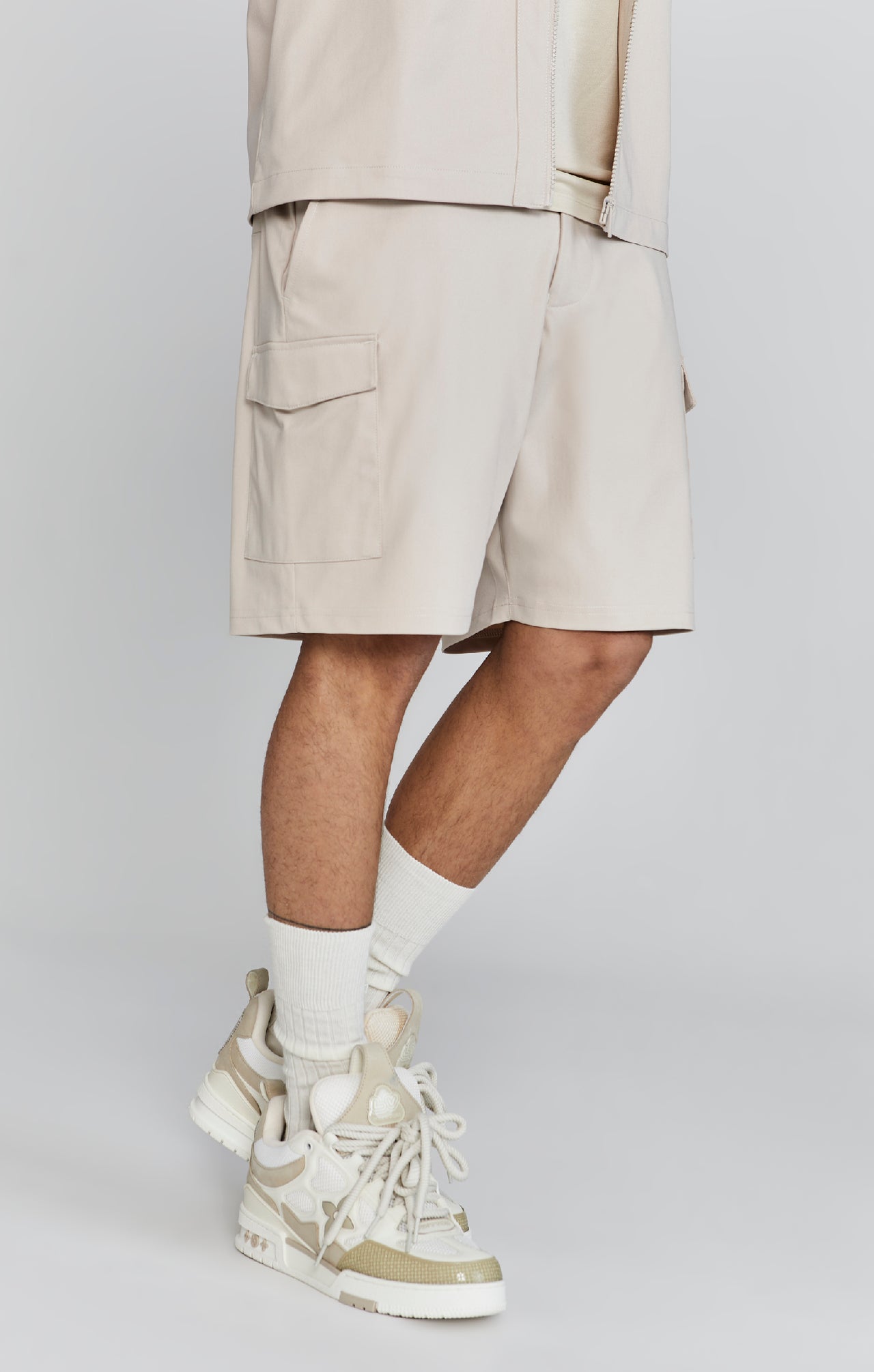 Beige Cargo Shorts (2)