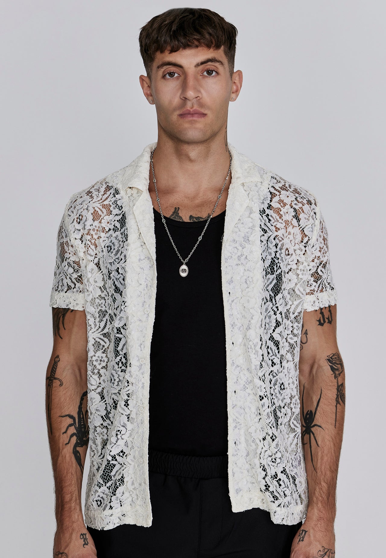 Ecru Lace Resort Shirt