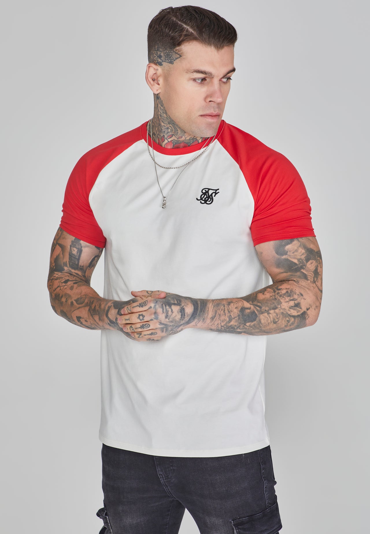 Ecru Red Raglan T-Shirt