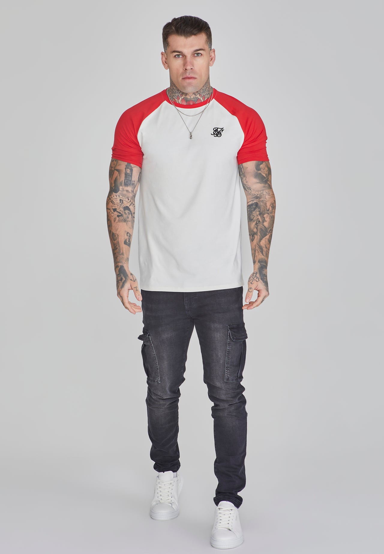 Ecru Red Raglan T-Shirt (1)