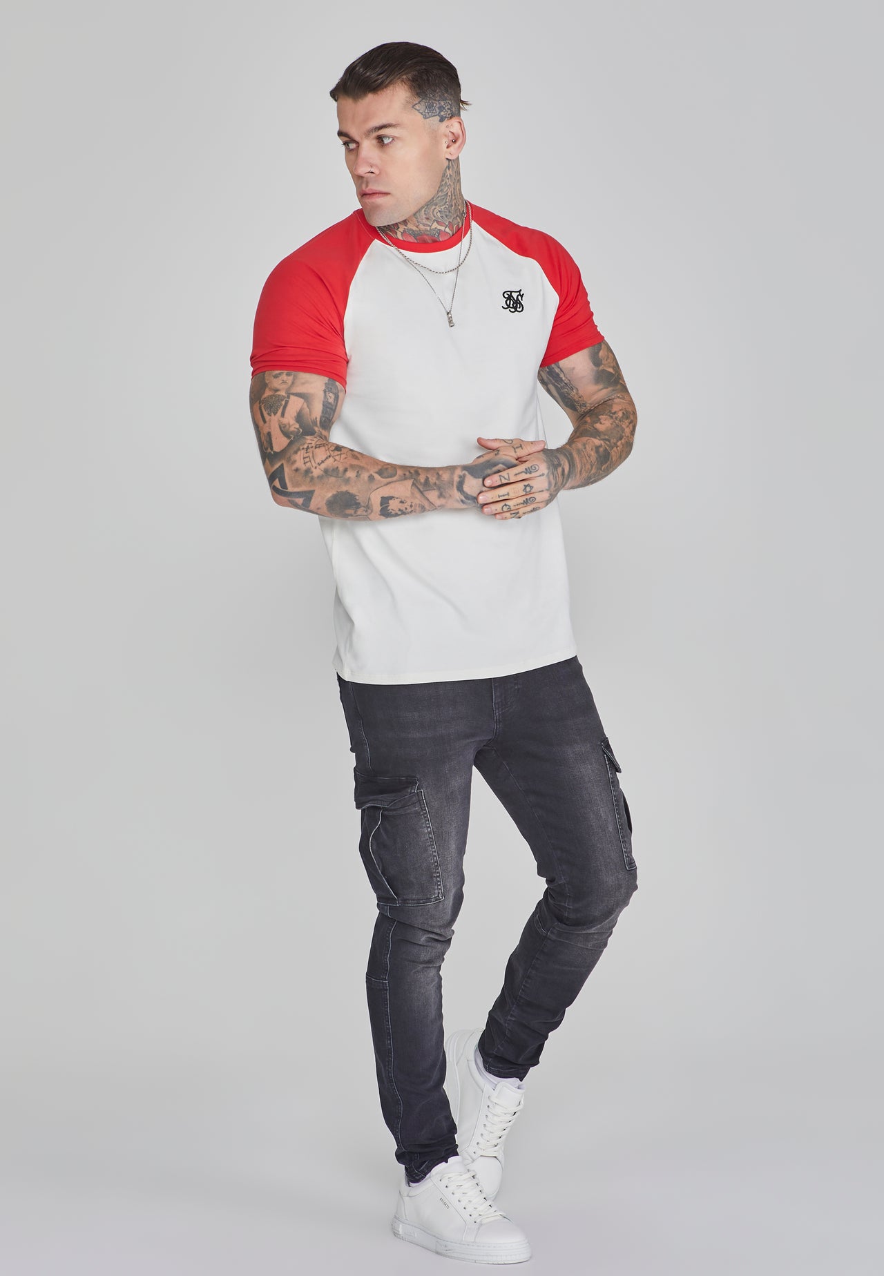 Ecru Red Raglan T-Shirt (2)