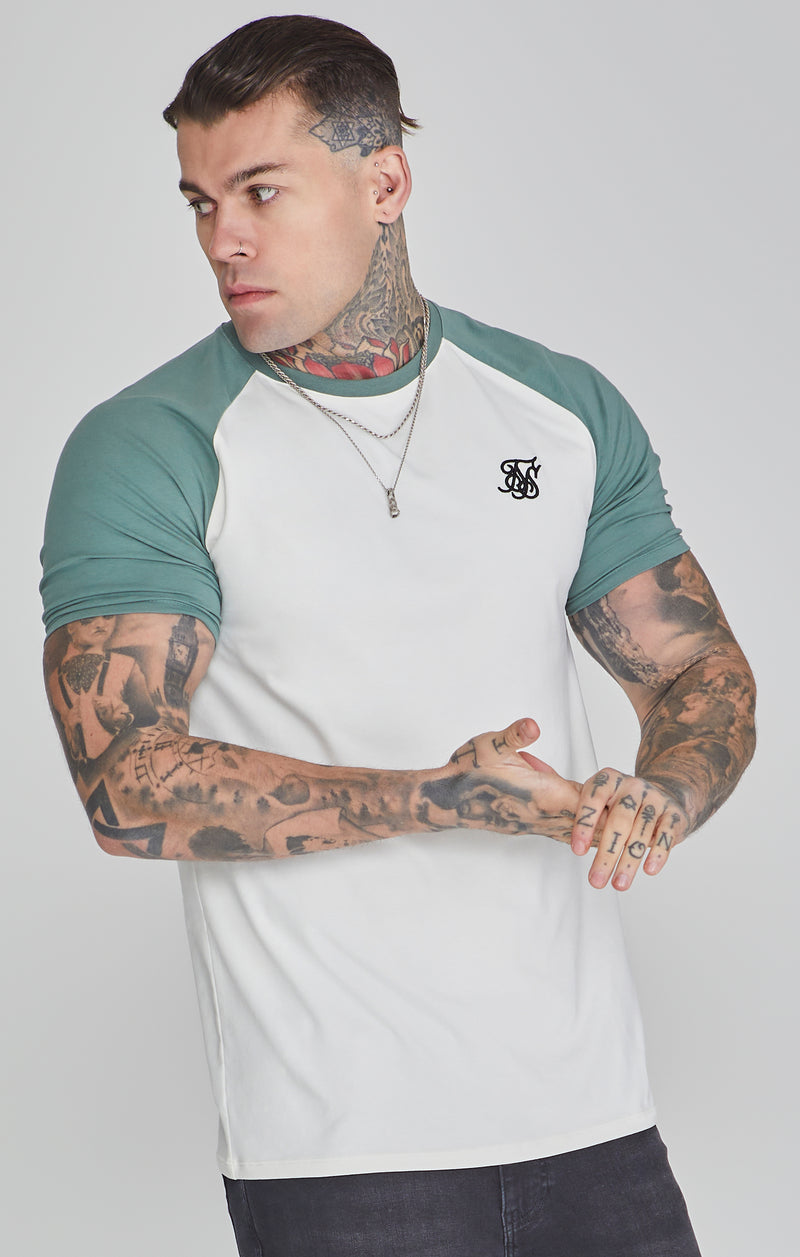Ecru Green Raglan T-Shirt