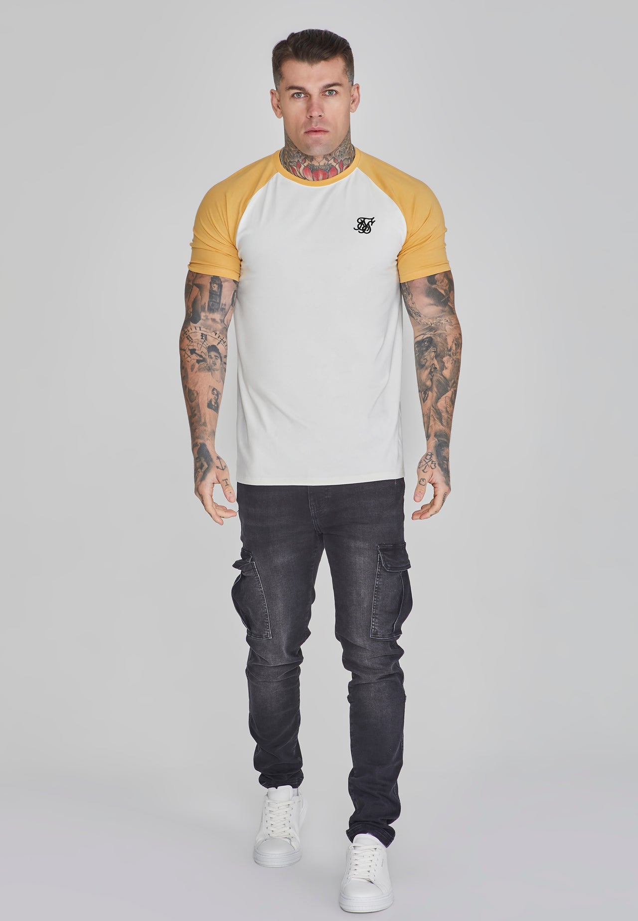 Siksilk Raglan T-shirt Amarillo Chile Blue Camiseta SikSilk De