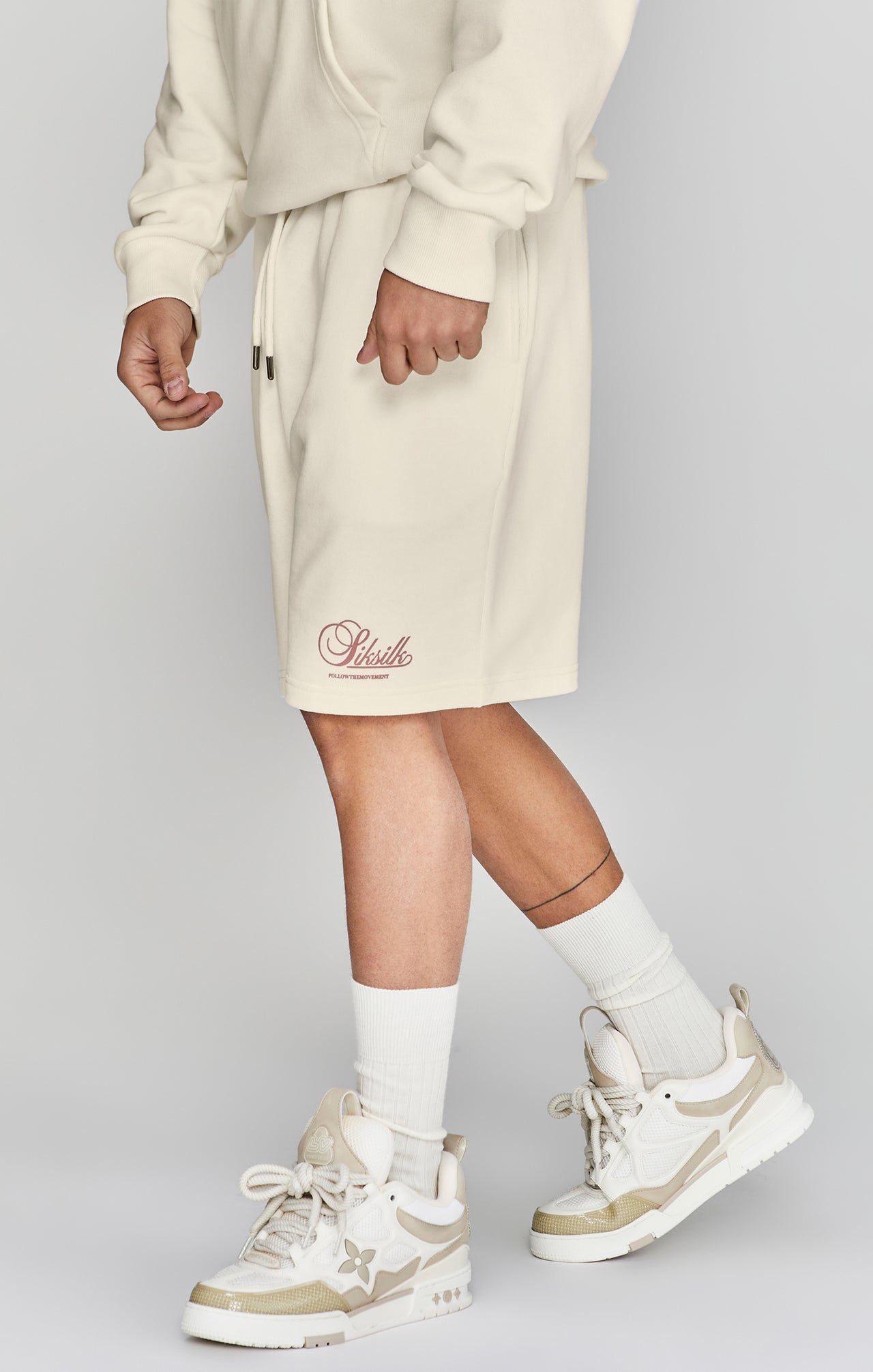 Ecru Logo Shorts