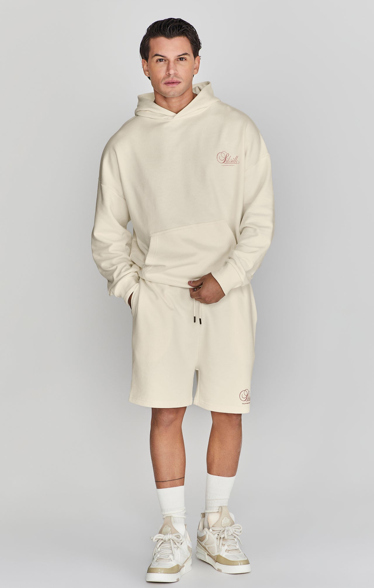 Ecru Logo Shorts (1)