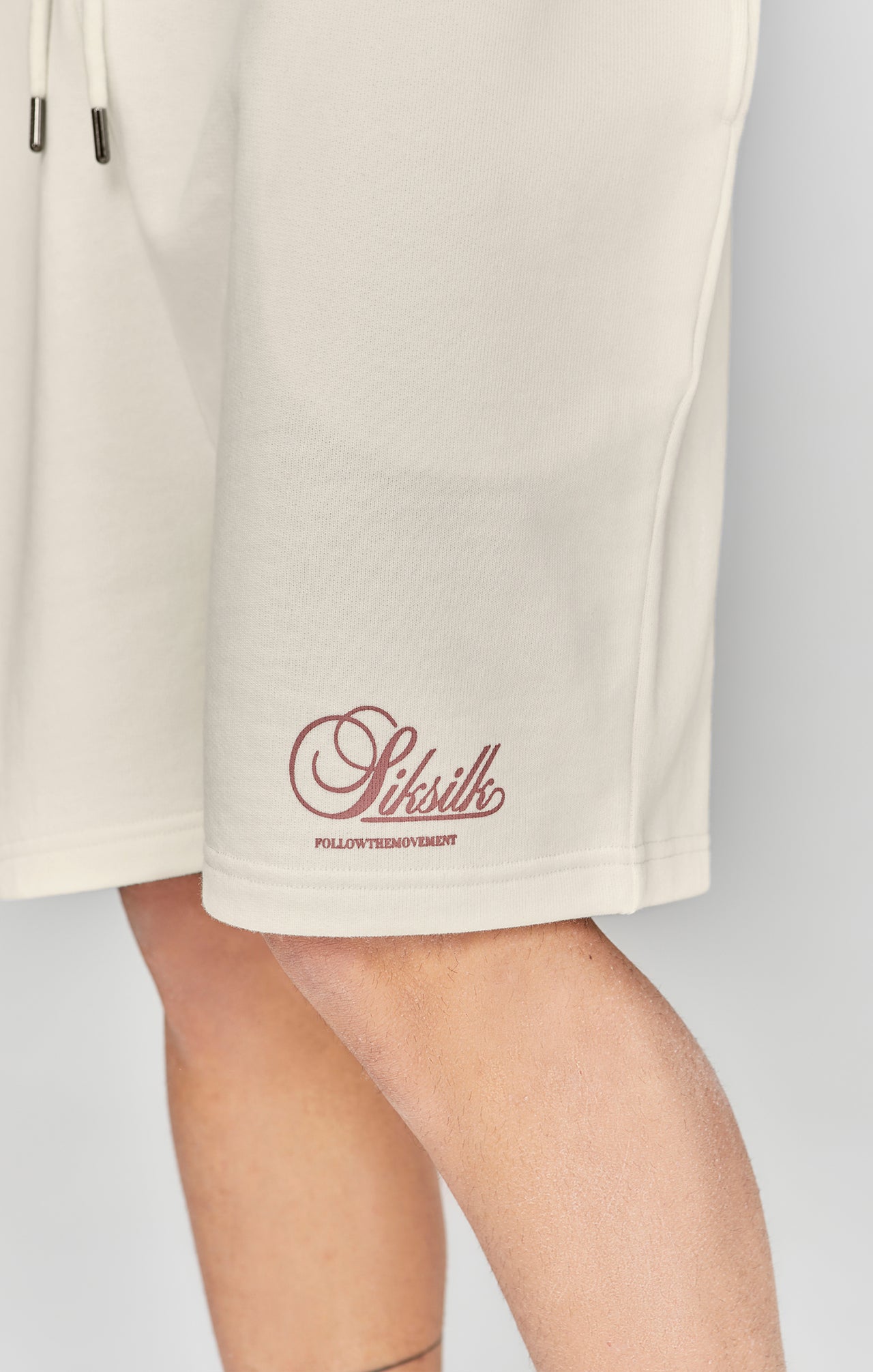Ecru Logo Shorts (2)